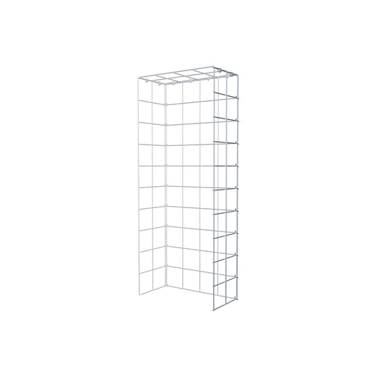 Typ 4 påbyggnadsgabion 100 cm x 20 cm x 40 cm (L x H x D), maskstorlek 10 cm x 10 cm, C-ring