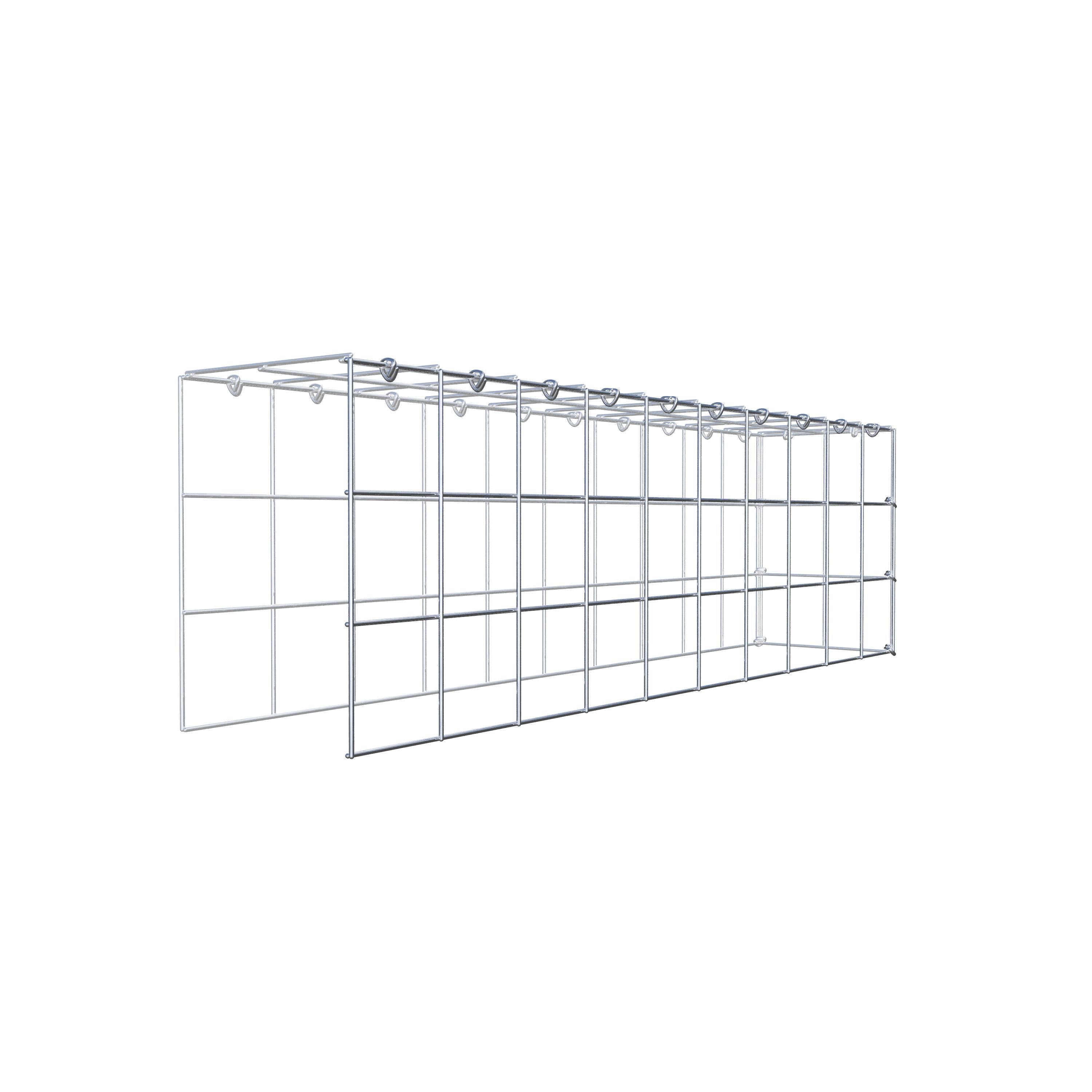Gavión adicional tipo 4 100 cm x 30 cm x 20 cm (L x A x P), malla 10 cm x 10 cm, anillo en C