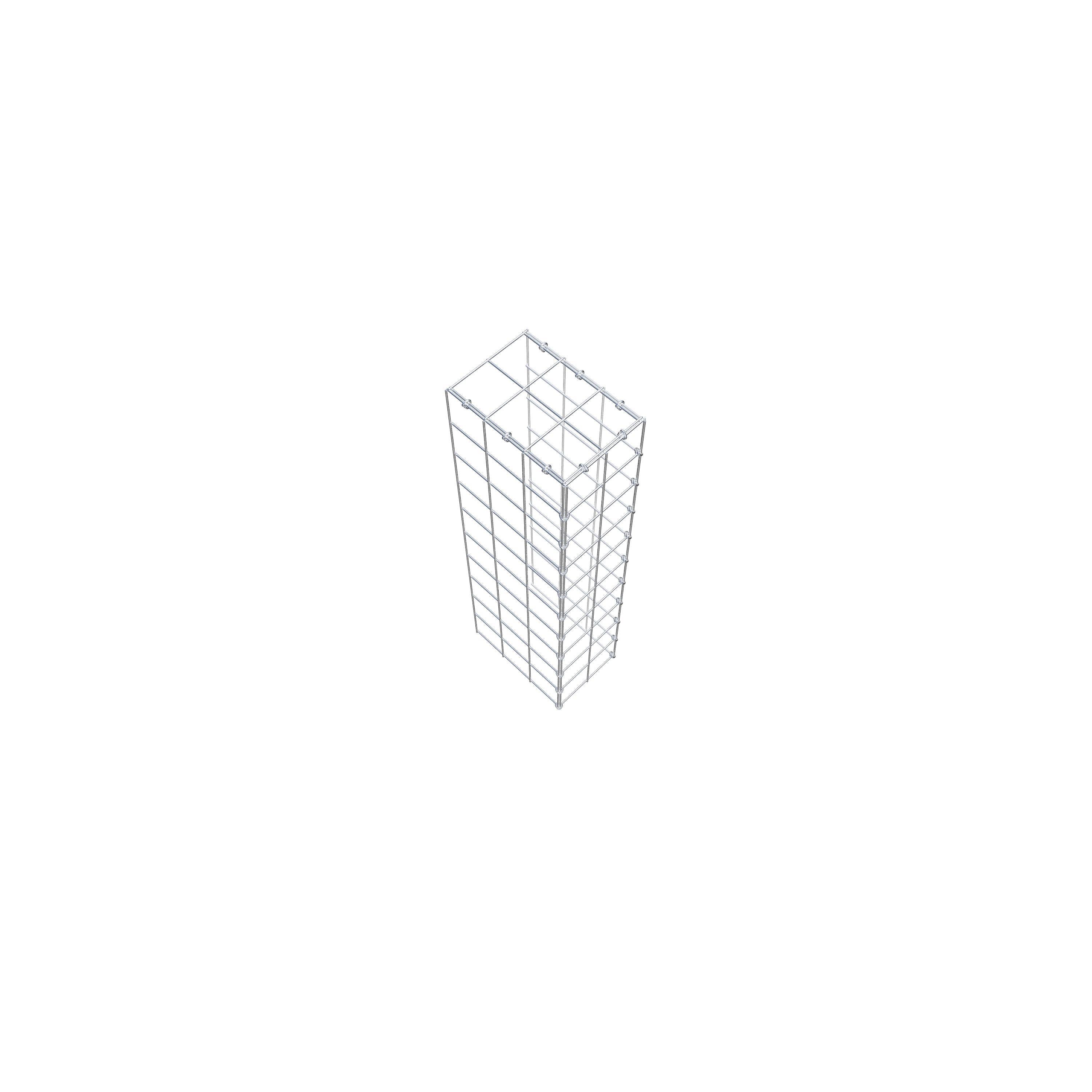 Gavión adicional tipo 4 100 cm x 30 cm x 20 cm (L x A x P), malla 10 cm x 10 cm, anillo en C