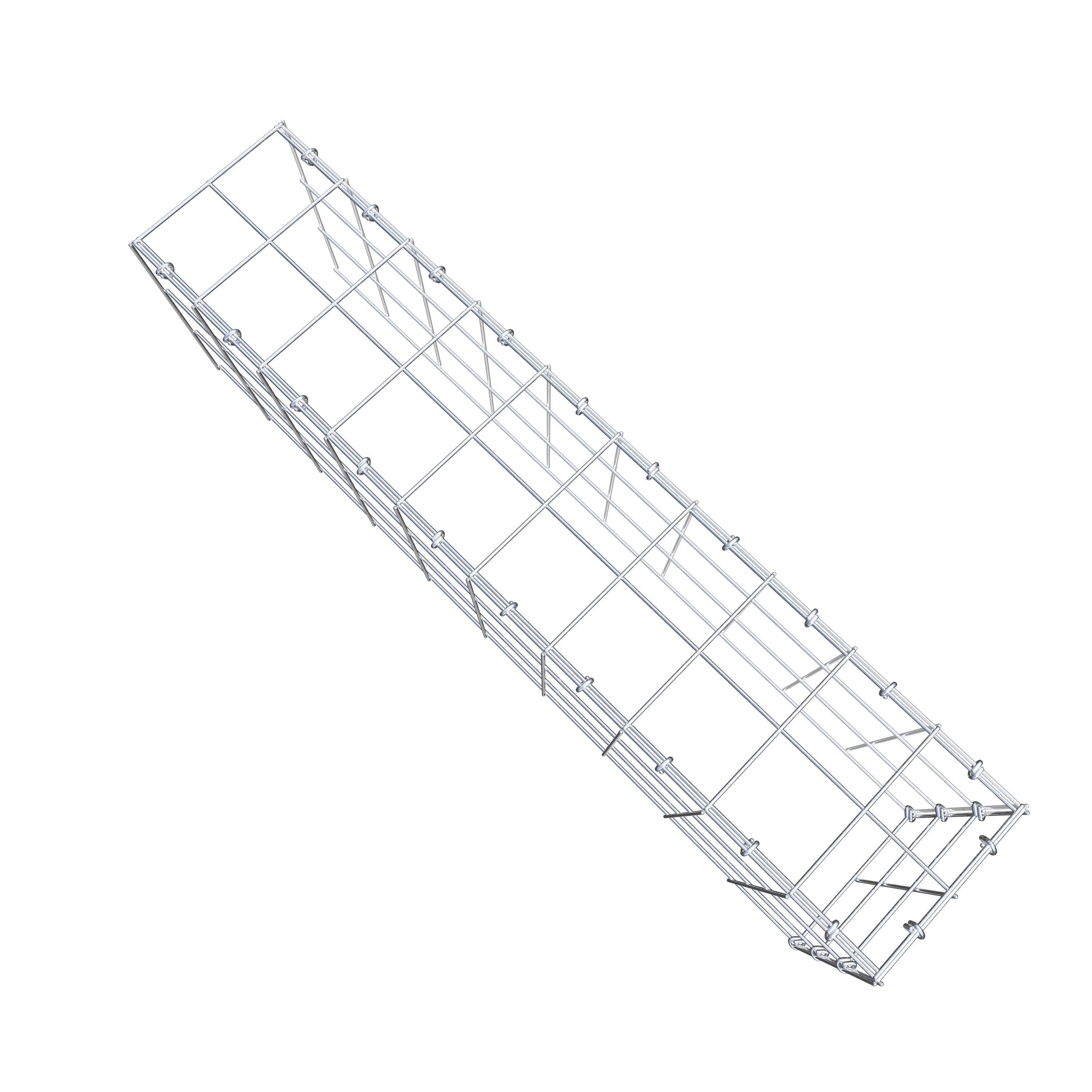 Gavión adicional tipo 4 100 cm x 30 cm x 20 cm (L x A x P), malla 10 cm x 10 cm, anillo en C