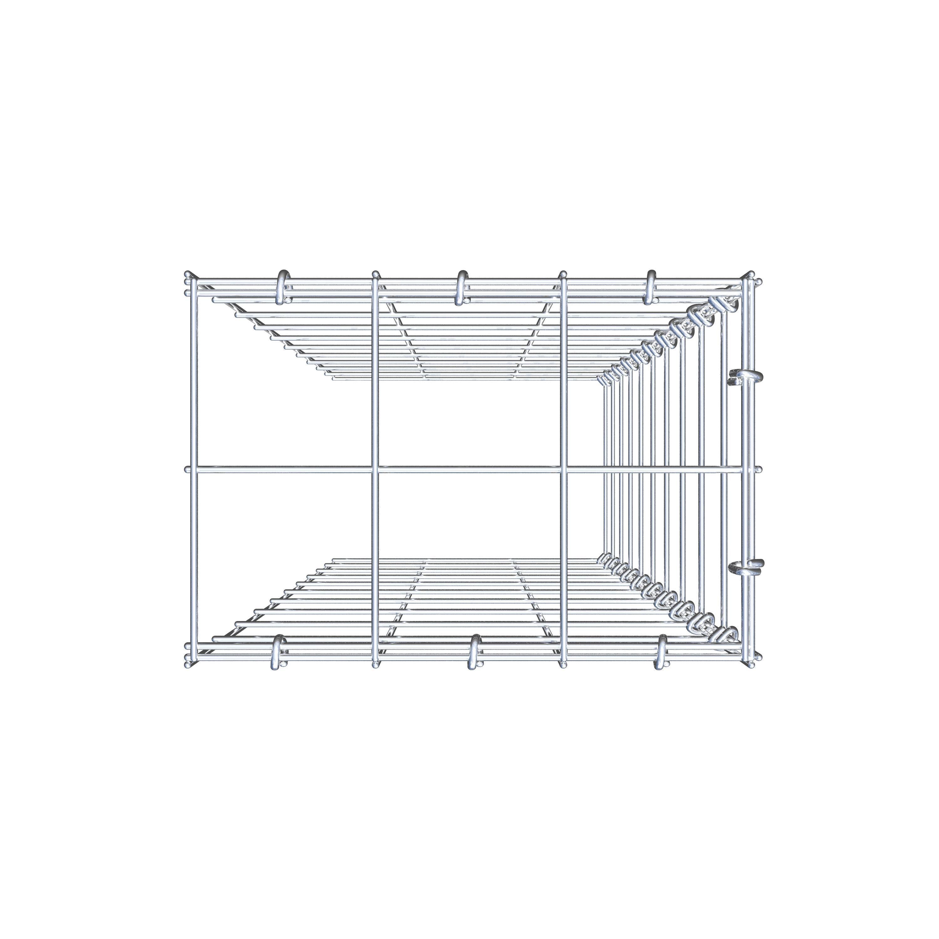 Gavión adicional tipo 4 100 cm x 30 cm x 20 cm (L x A x P), malla 10 cm x 10 cm, anillo en C