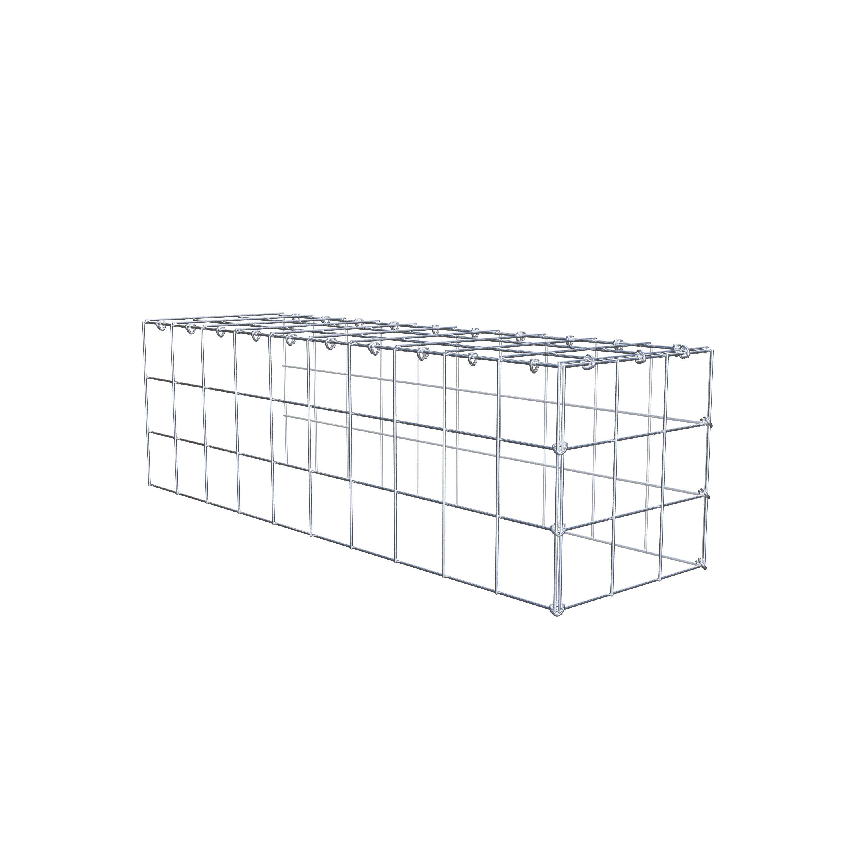 Gabião Tipo 4 100 cm x 30 cm x 30 cm (C x A x P), malhagem 10 cm x 10 cm, anel C