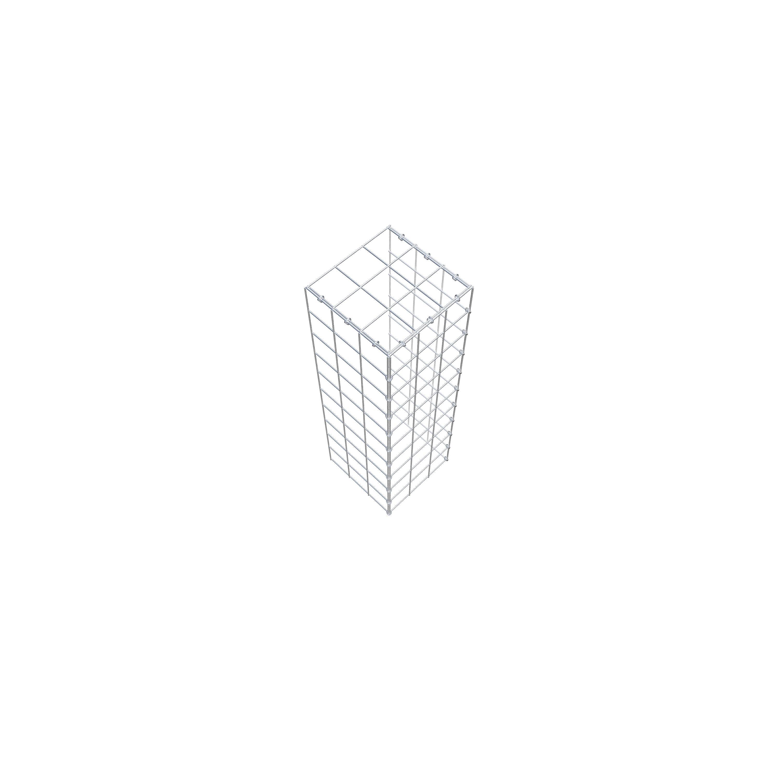 Gabião Tipo 4 100 cm x 30 cm x 30 cm (C x A x P), malhagem 10 cm x 10 cm, anel C