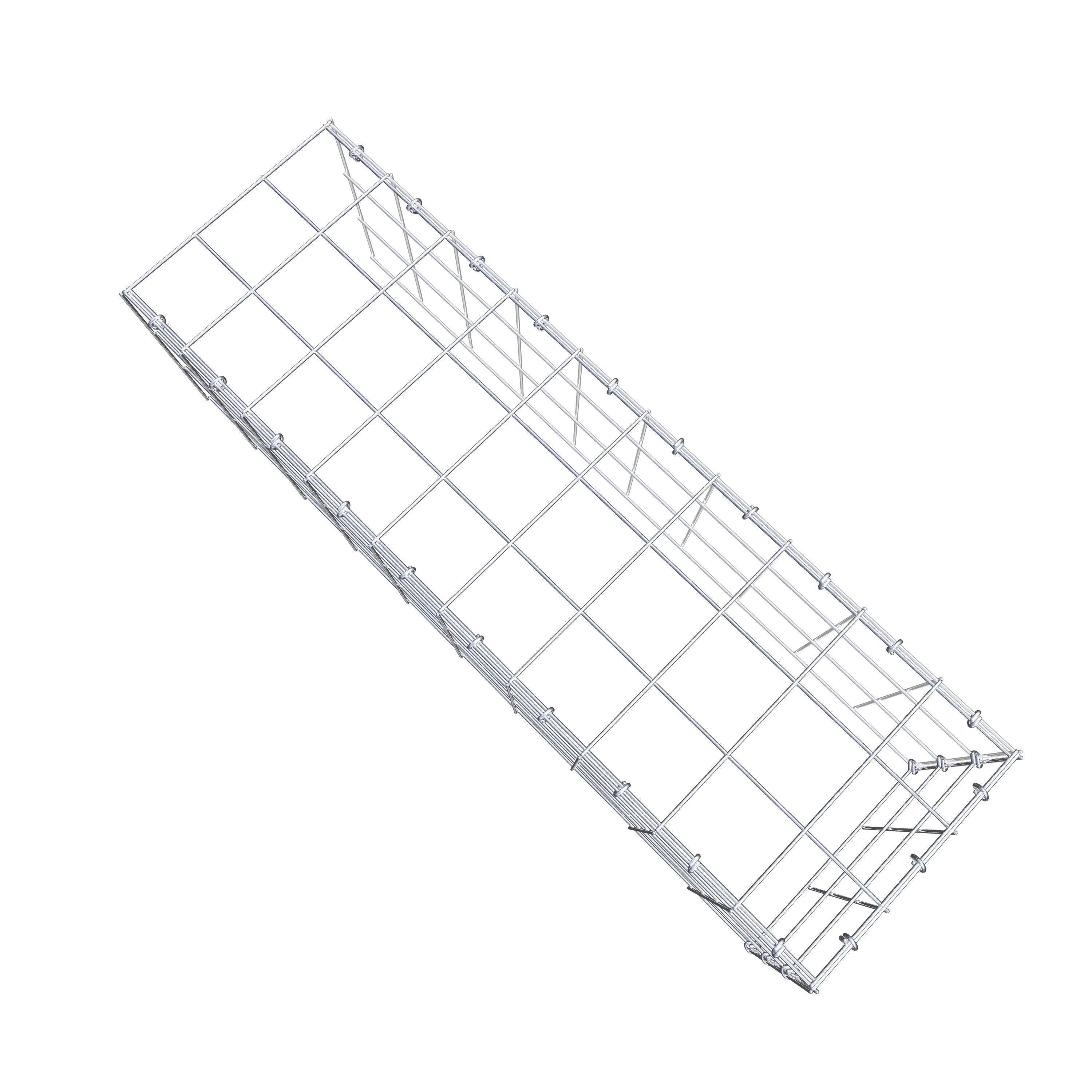 Gabião Tipo 4 100 cm x 30 cm x 30 cm (C x A x P), malhagem 10 cm x 10 cm, anel C