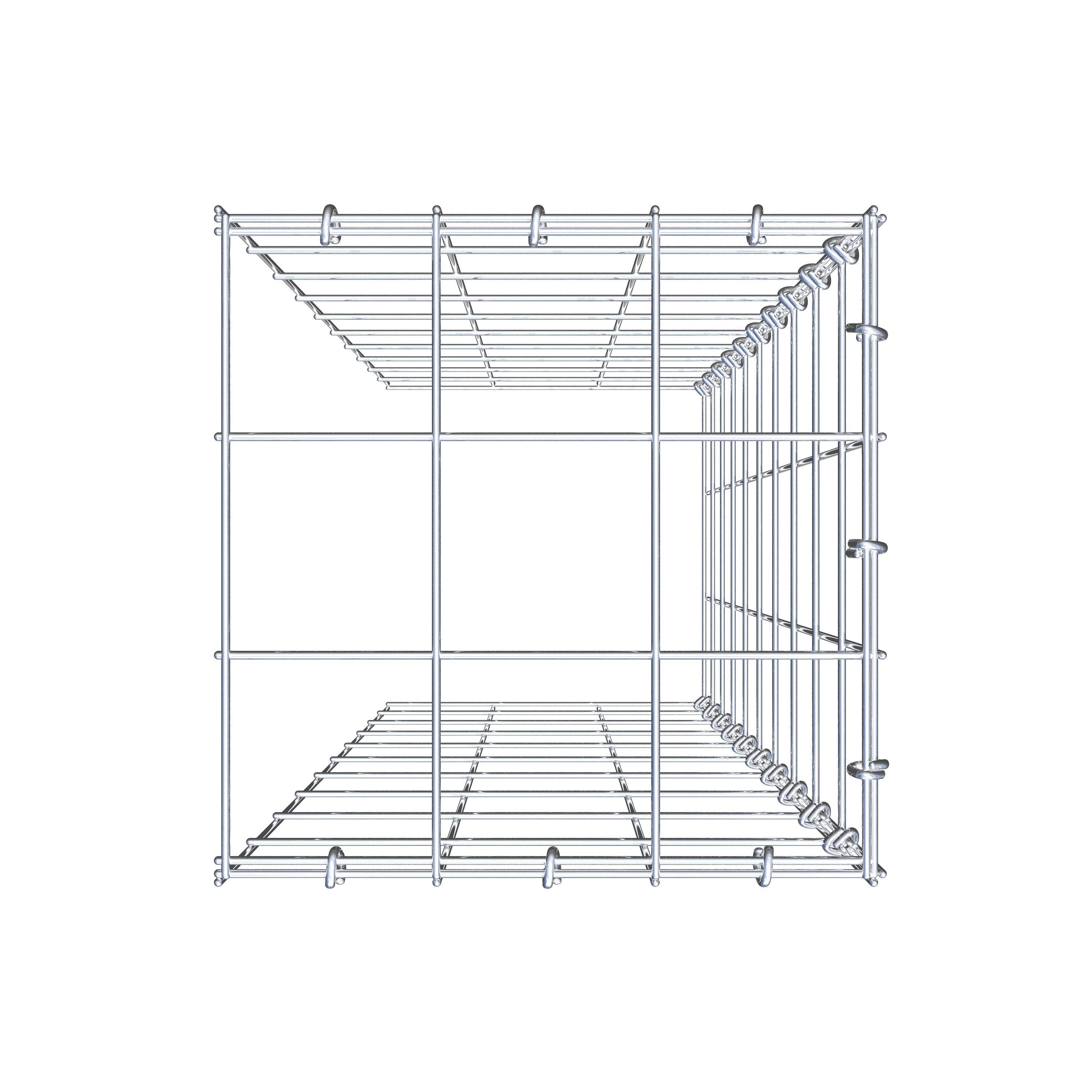 Gabião Tipo 4 100 cm x 30 cm x 30 cm (C x A x P), malhagem 10 cm x 10 cm, anel C