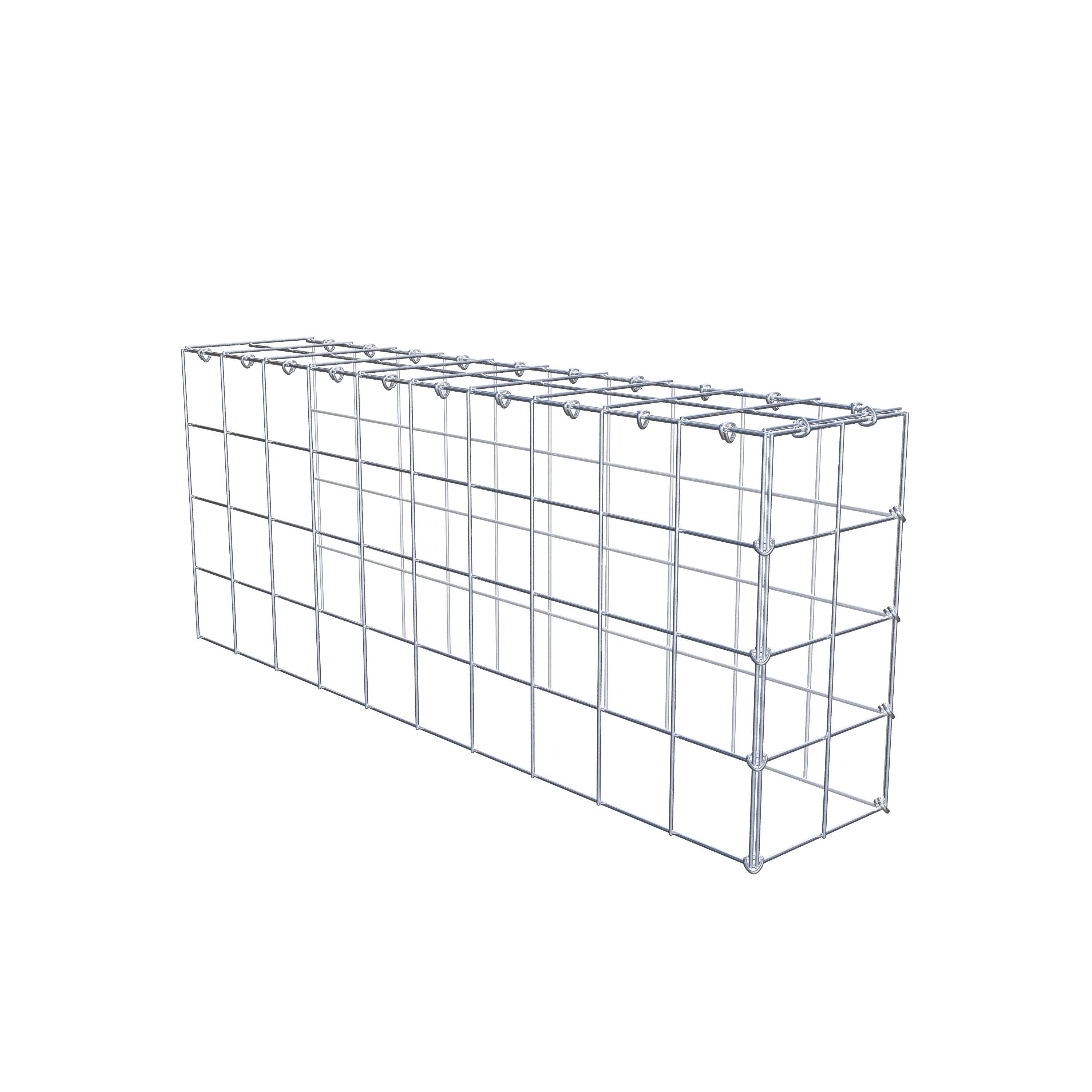 Gabião Tipo 4 100 cm x 40 cm x 20 cm (C x A x P), malhagem 10 cm x 10 cm, anel C