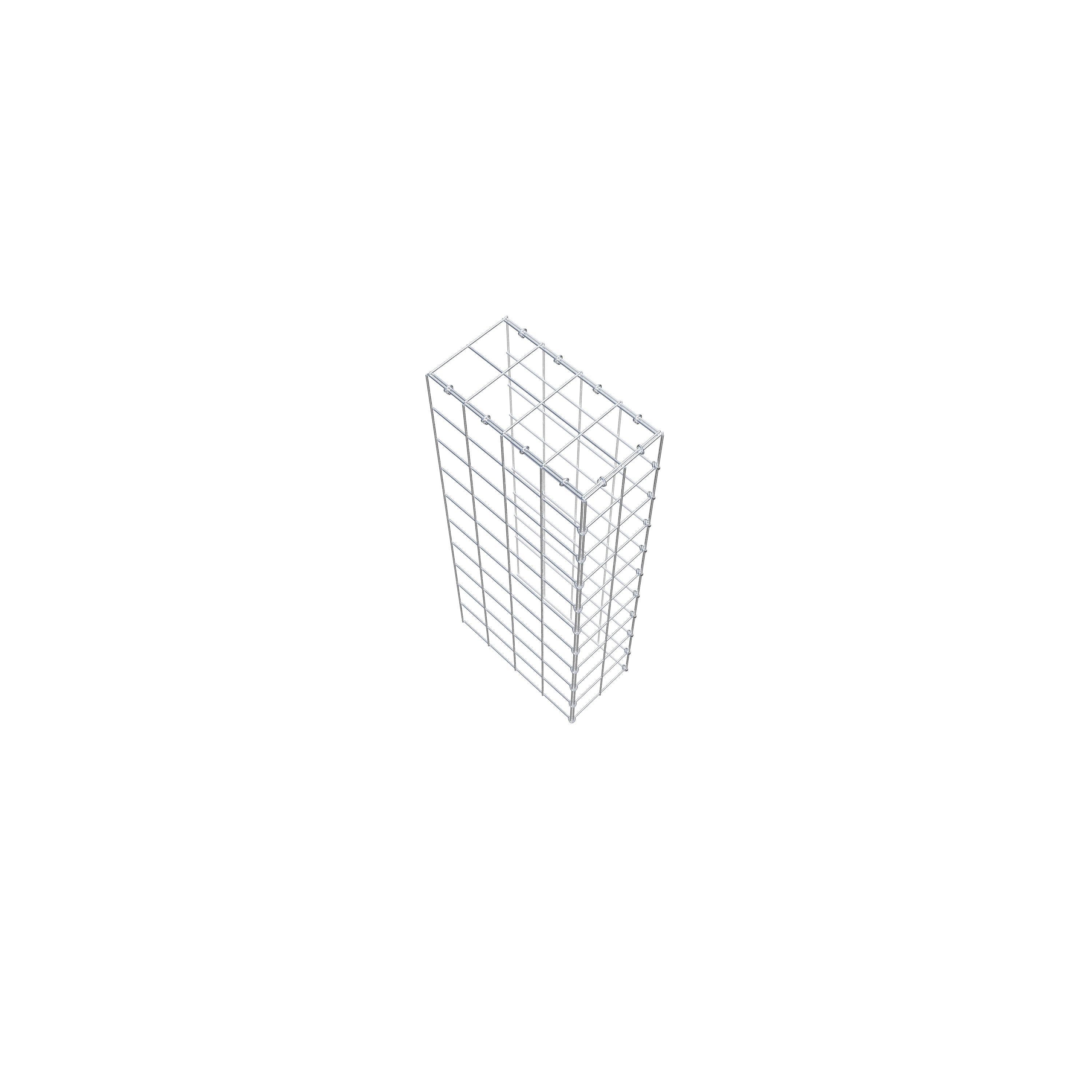 Gabião Tipo 4 100 cm x 40 cm x 20 cm (C x A x P), malhagem 10 cm x 10 cm, anel C