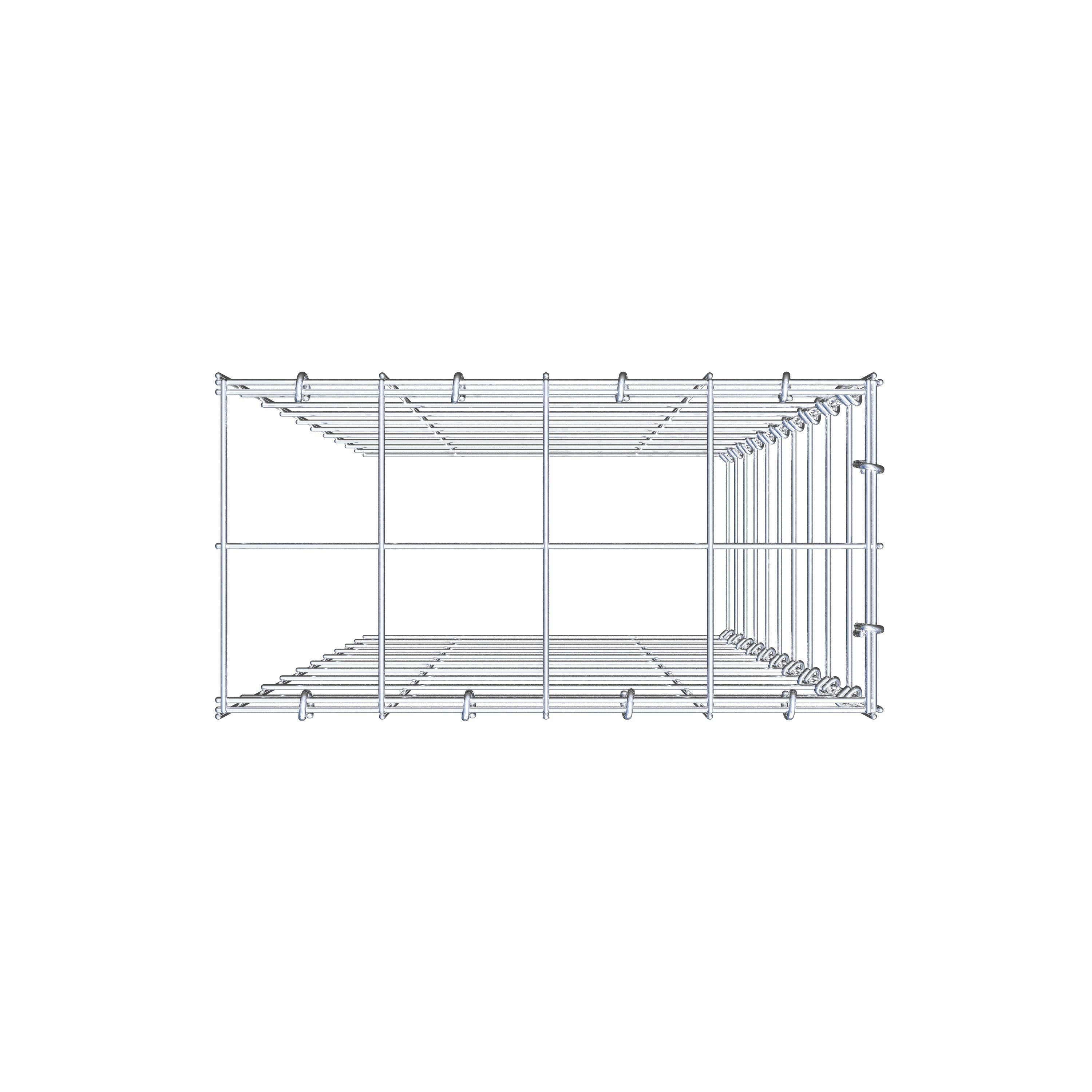 Gabião Tipo 4 100 cm x 40 cm x 20 cm (C x A x P), malhagem 10 cm x 10 cm, anel C