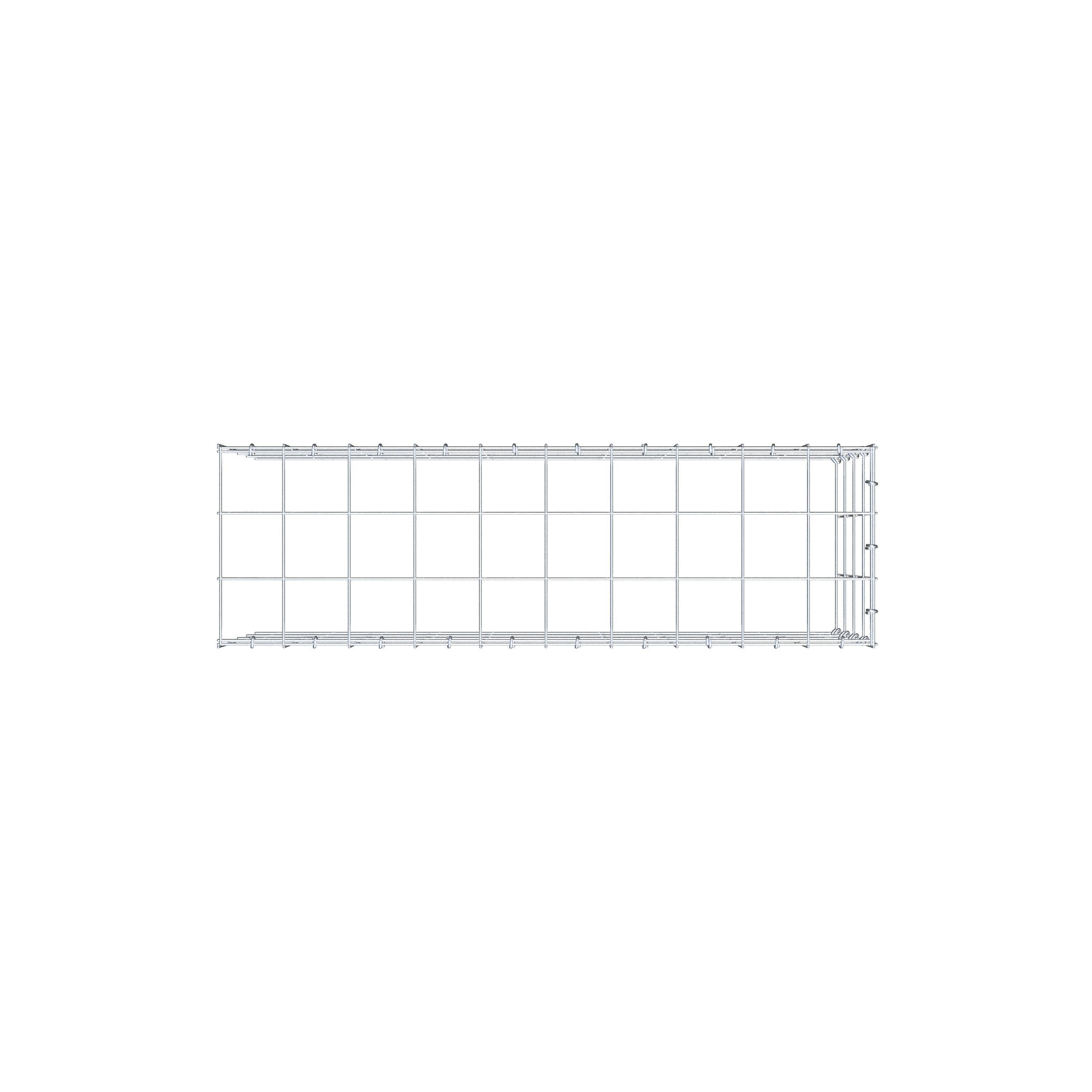 Gabião Tipo 4 100 cm x 40 cm x 30 cm (C x A x P), malhagem 10 cm x 10 cm, anel C
