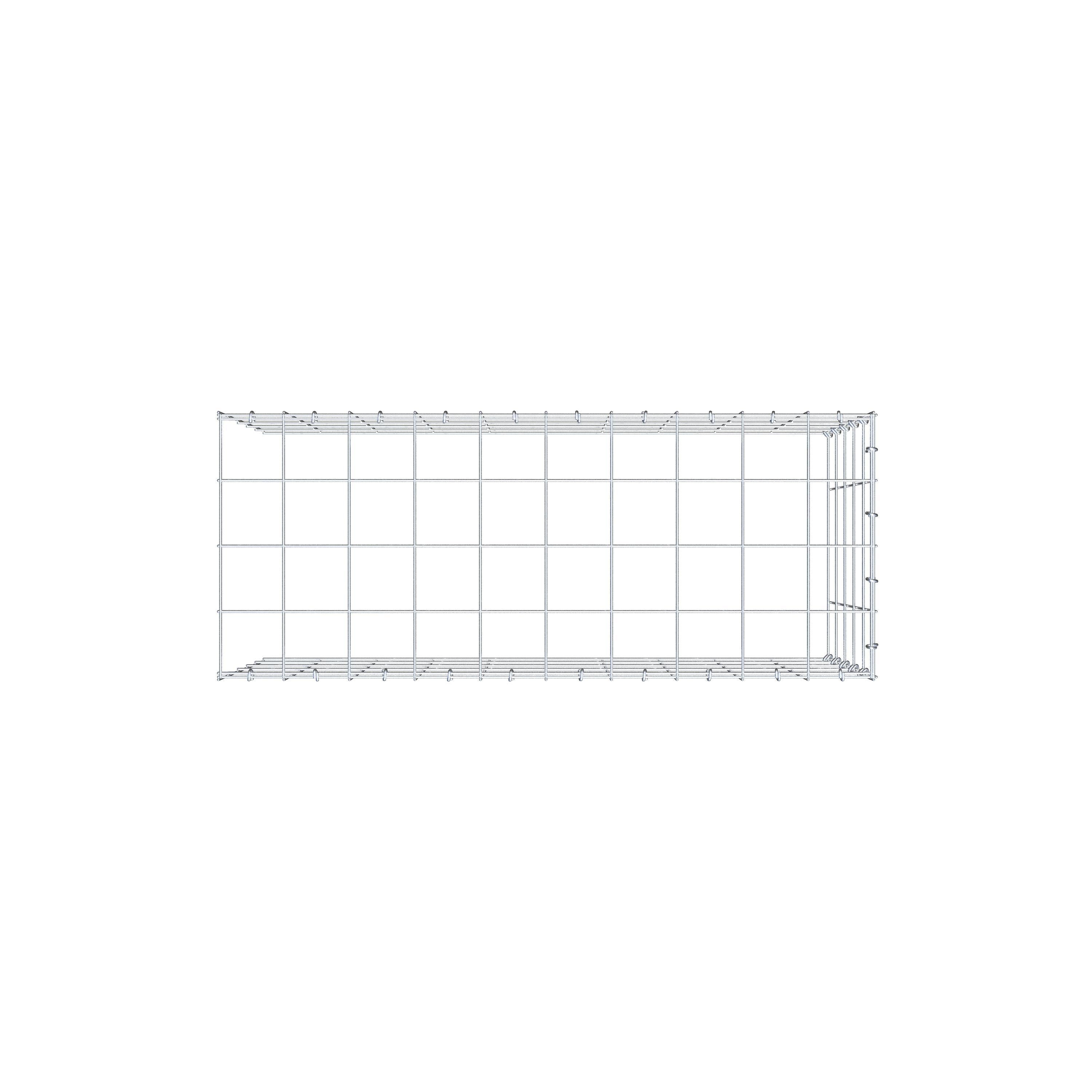 Pile aggiuntivo tipo 4 100 cm x 50 cm x 40 cm (L x H x P), maglia 10 cm x 10 cm, anello a C