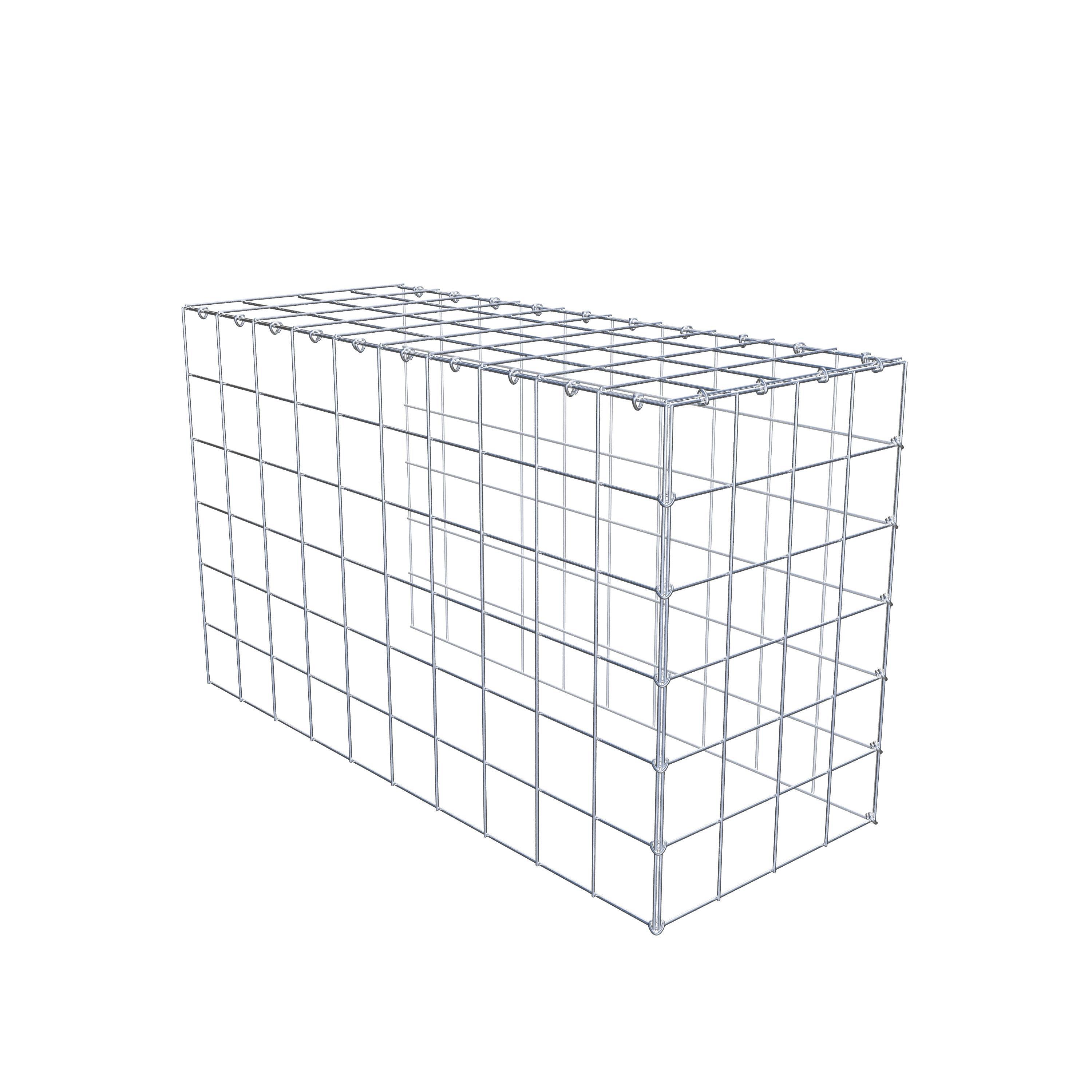 Type 4 oplegkorf 100 cm x 60 cm x 40 cm (L x H x D), maaswijdte 10 cm x 10 cm, C-ring