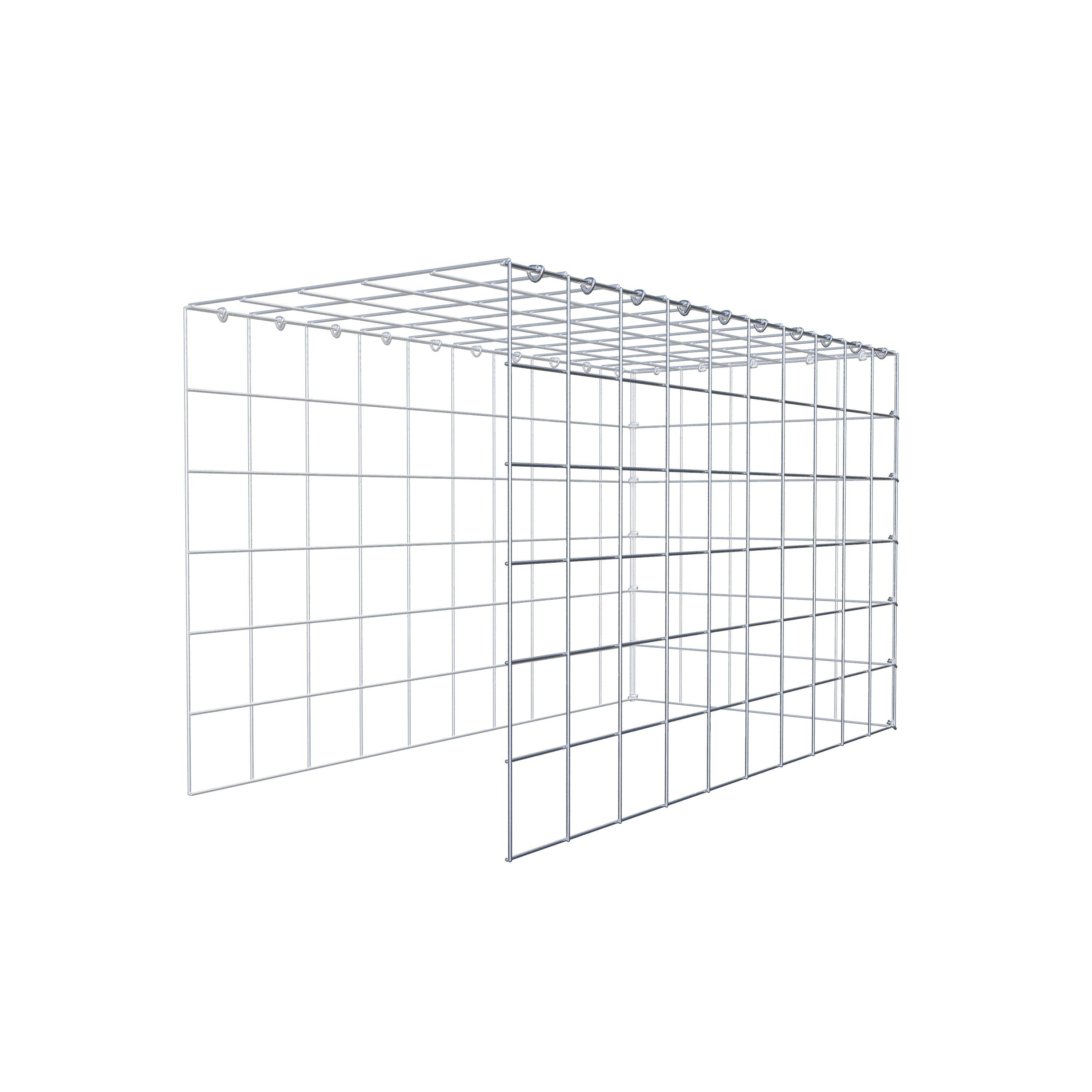 Add-on schanskorf type 4 100 cm x 60 cm x 50 cm (L x H x D), maaswijdte 10 cm x 10 cm, C-ring