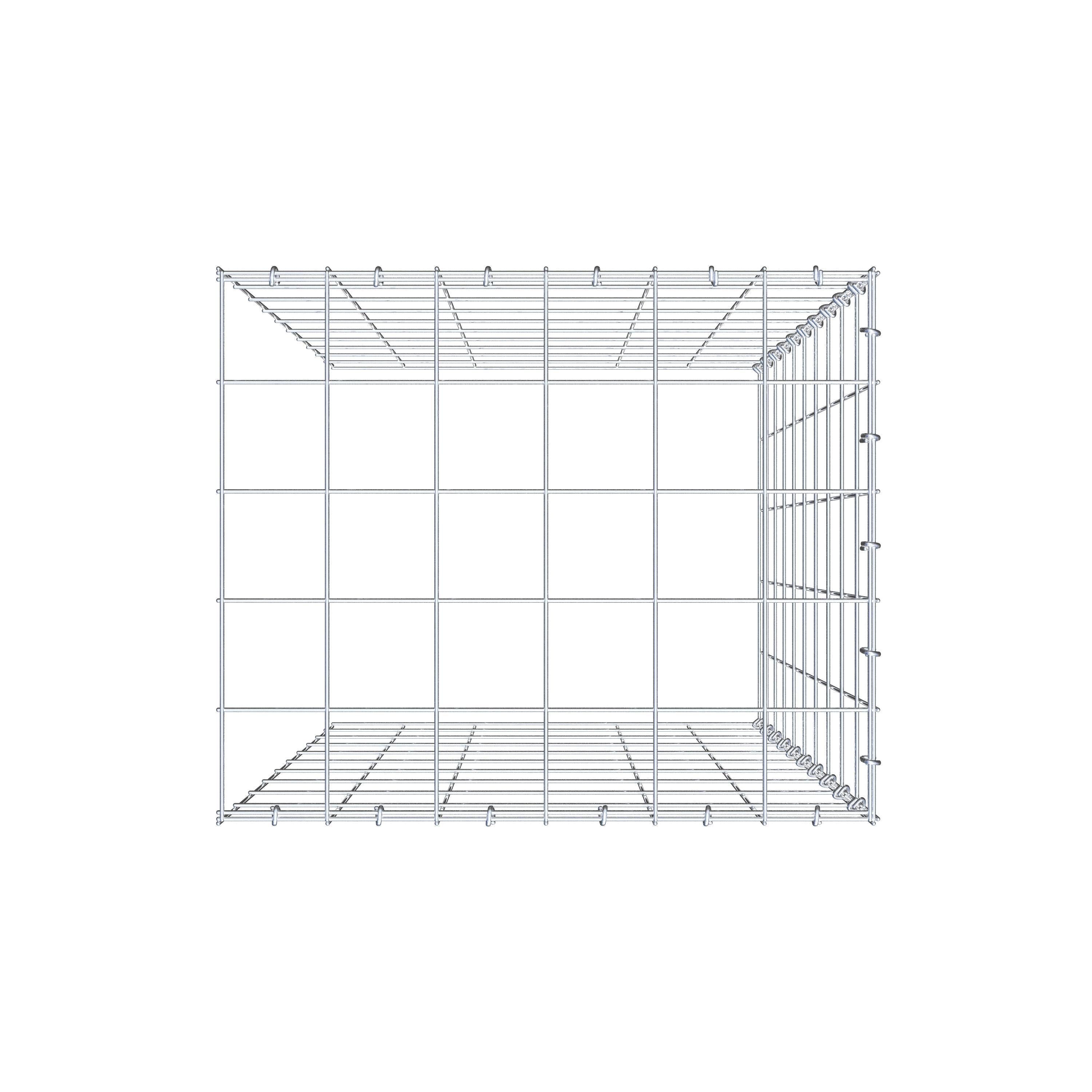 Add-on schanskorf type 4 100 cm x 60 cm x 50 cm (L x H x D), maaswijdte 10 cm x 10 cm, C-ring