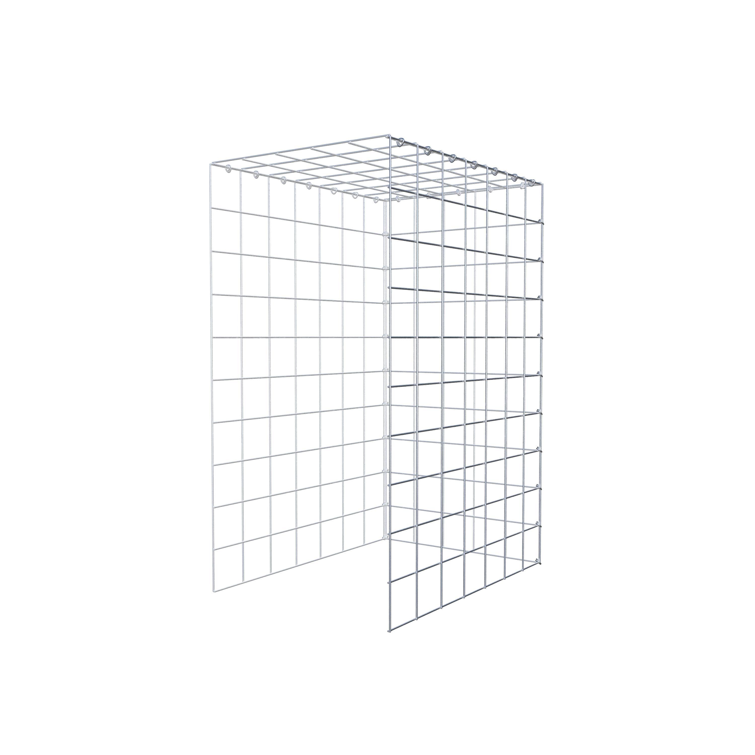 Opzetpaal type 4 100 cm x 70 cm x 50 cm (L x H x D), maaswijdte 10 cm x 10 cm, C-ring