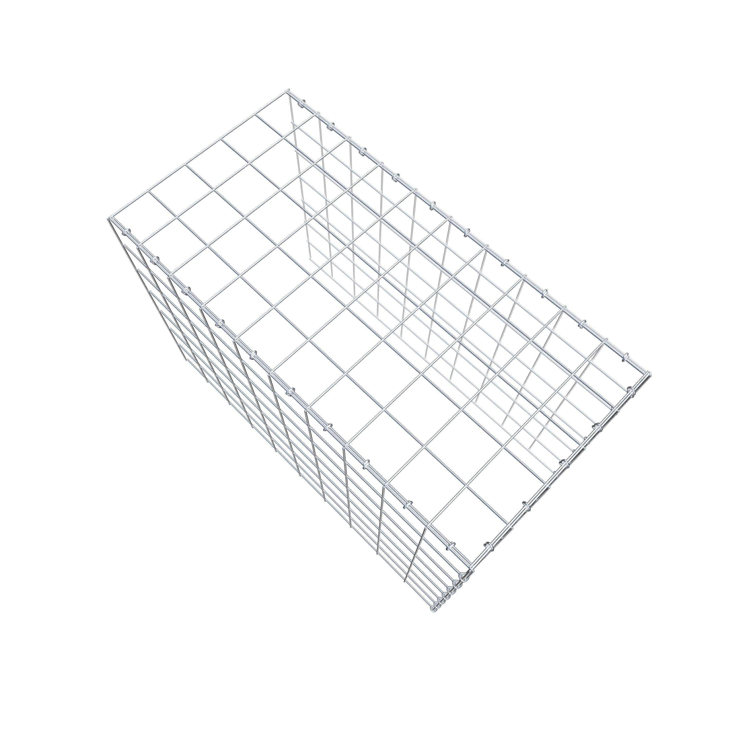 Opzetpaal type 4 100 cm x 70 cm x 50 cm (L x H x D), maaswijdte 10 cm x 10 cm, C-ring