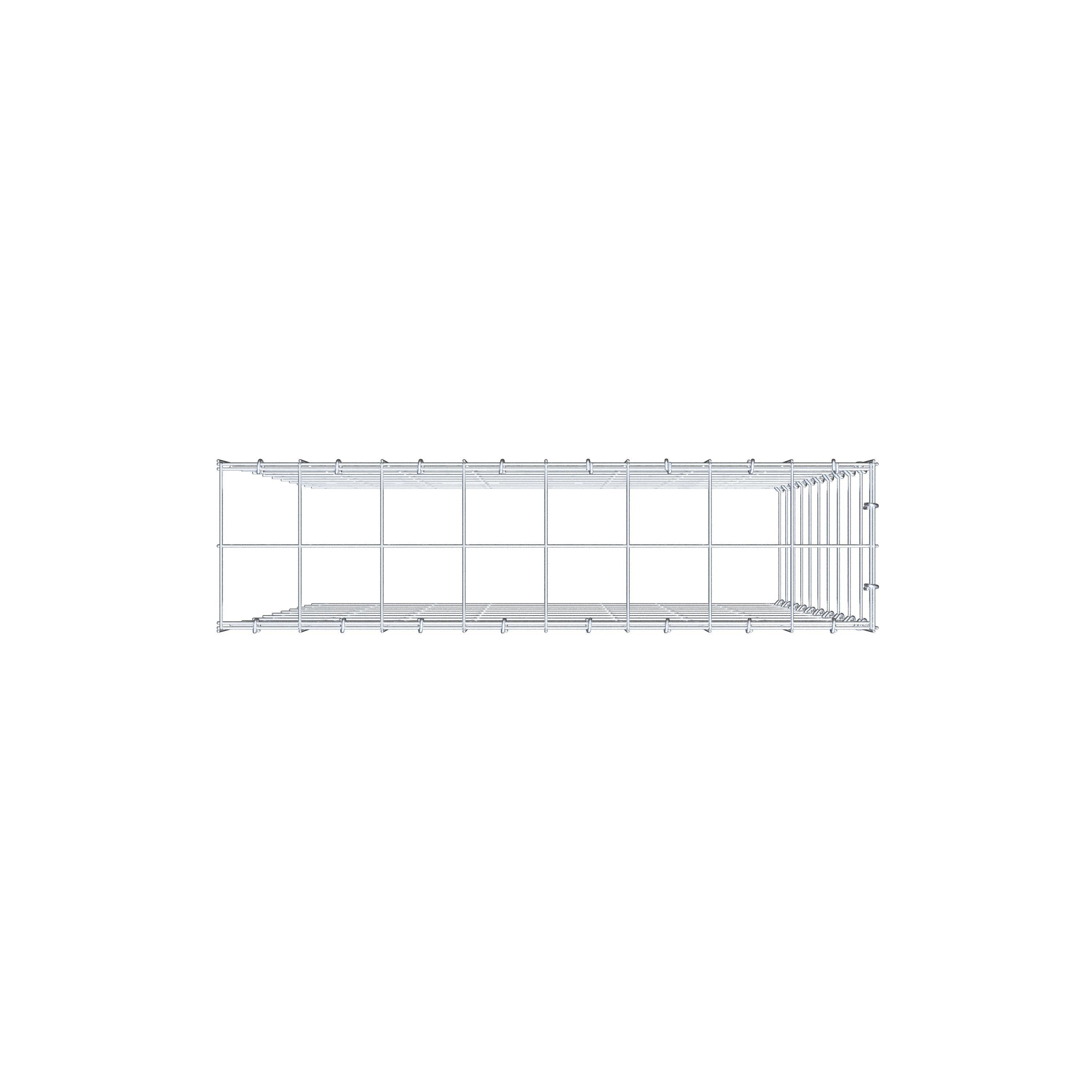 Extra gabion typ 4 100 cm x 80 cm x 20 cm (L x H x D), maskstorlek 10 cm x 10 cm, C-ring