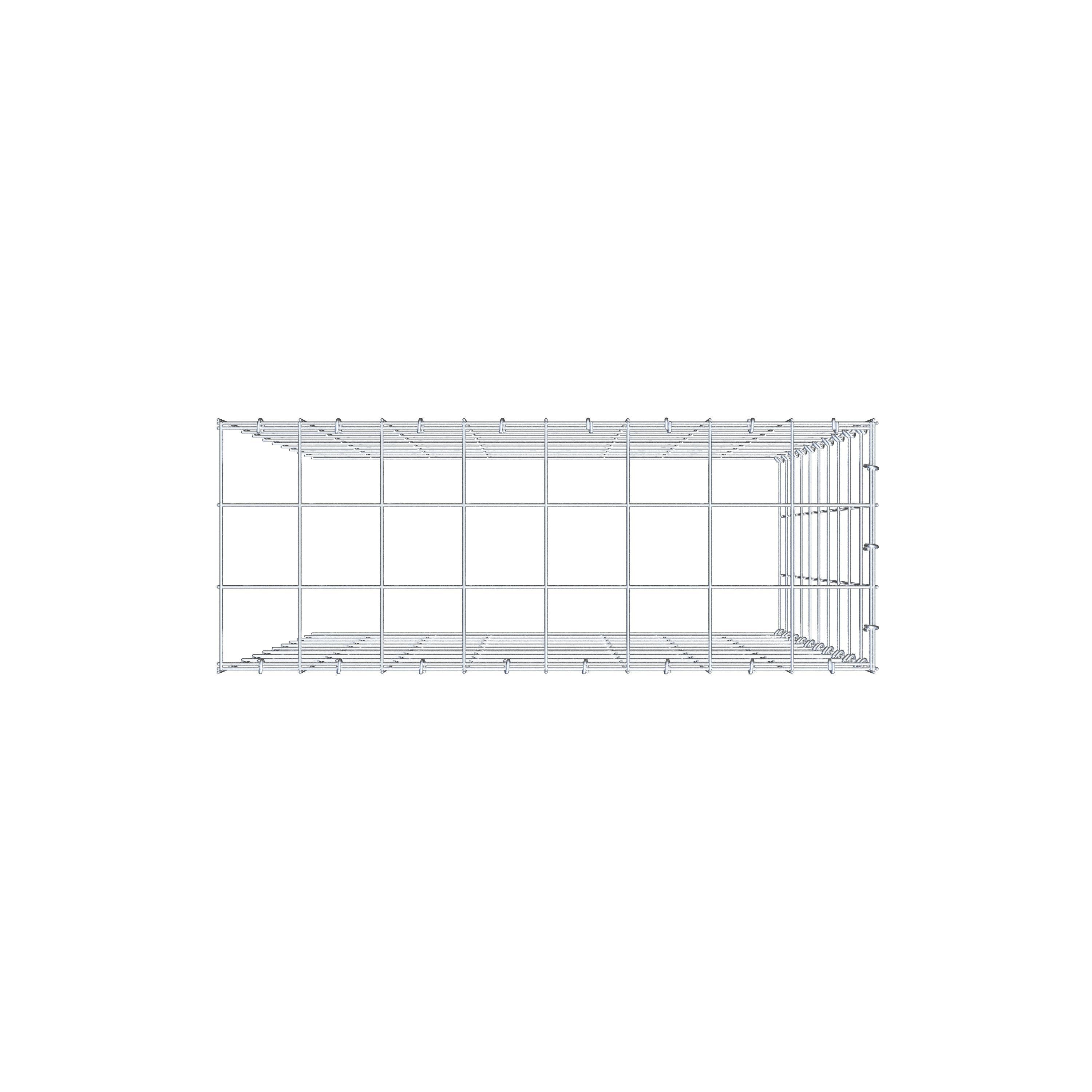Gabião Tipo 4 100 cm x 80 cm x 30 cm (C x A x P), malhagem 10 cm x 10 cm, anel C