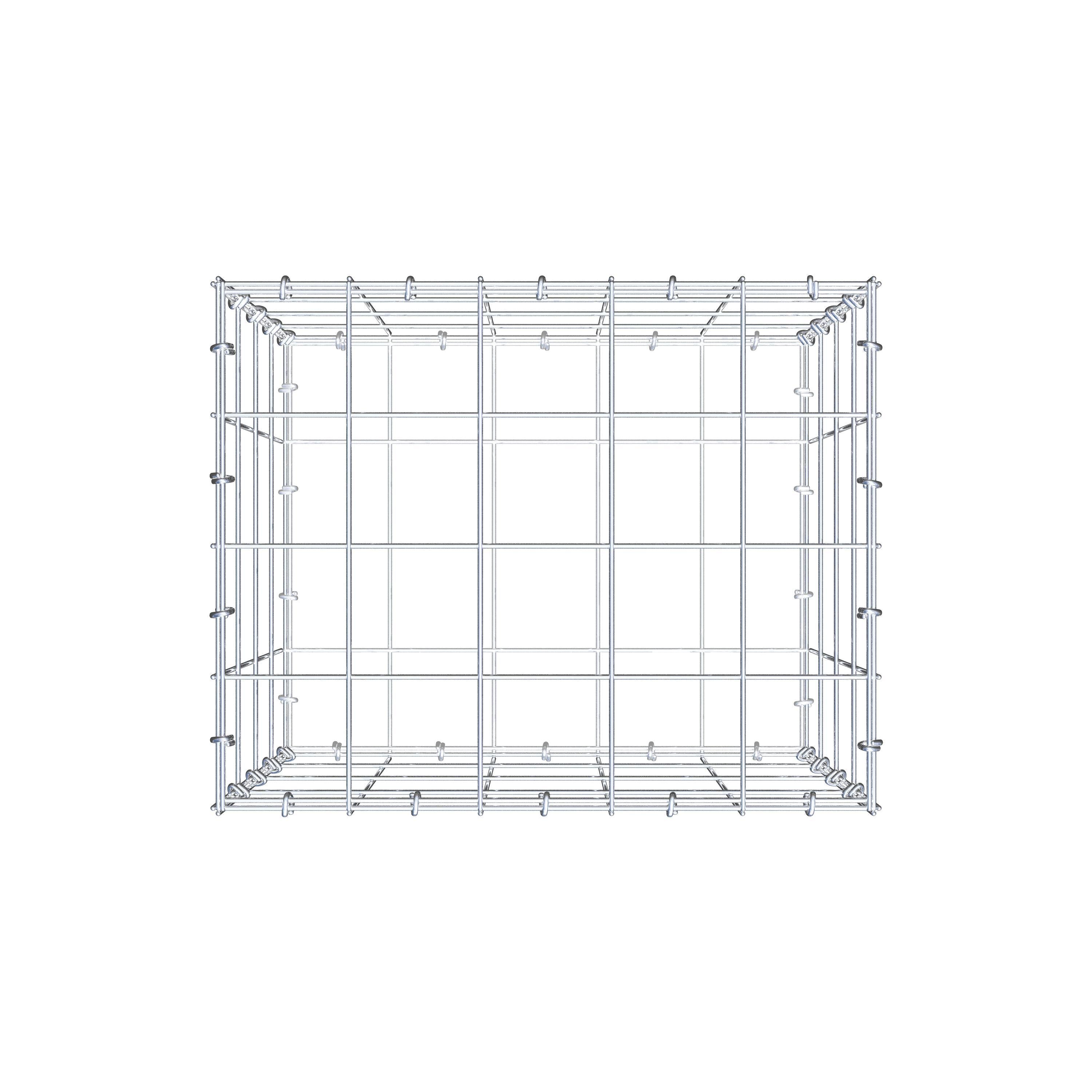 Gabion 50 cm x 40 cm x 40 cm (L x H x D), maskstorlek 10 cm x 10 cm, C-ring