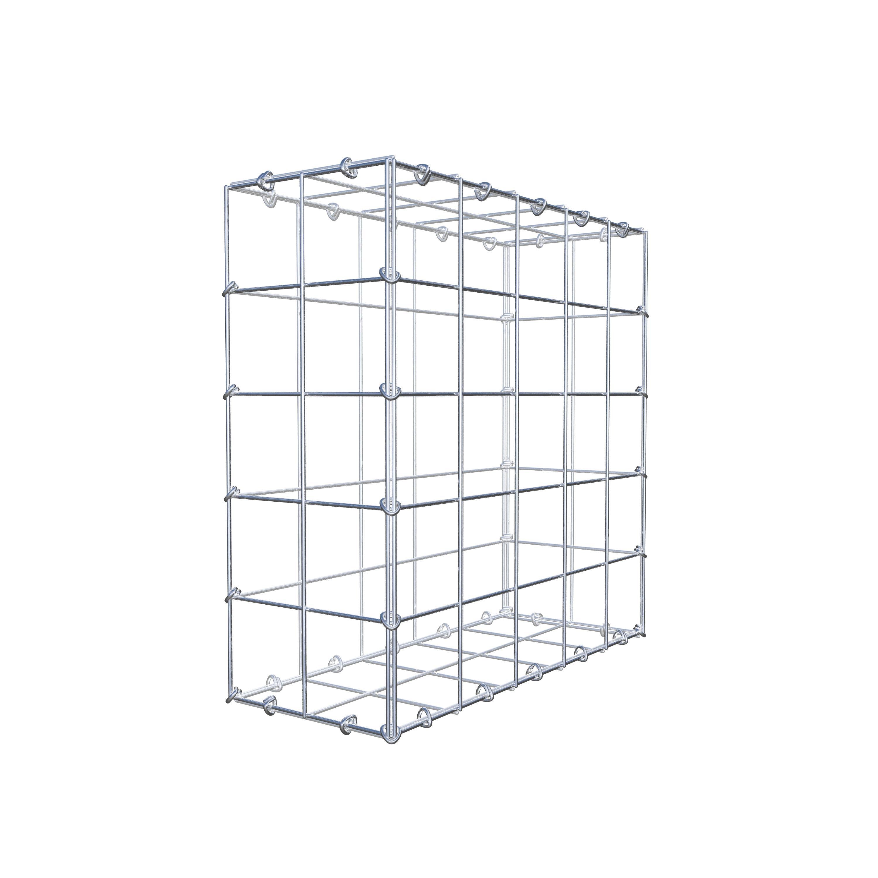 Gabion 50 cm x 50 cm x 20 cm (L x H x P), mailles 10 cm x 10 cm, anneau en C