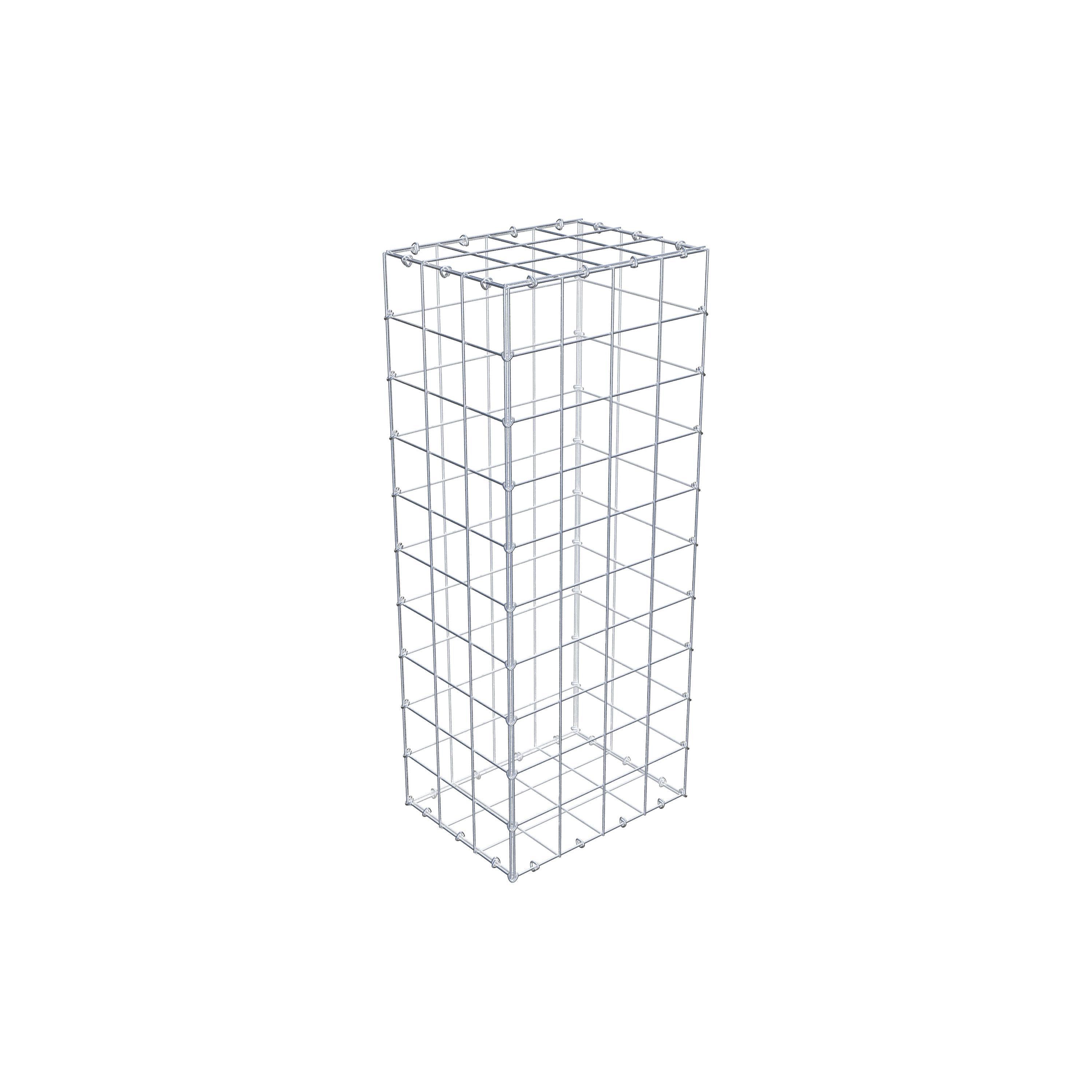 Gabion 100 cm x 30 cm x 40 cm (L x H x P), mailles 10 cm x 10 cm, anneau en C