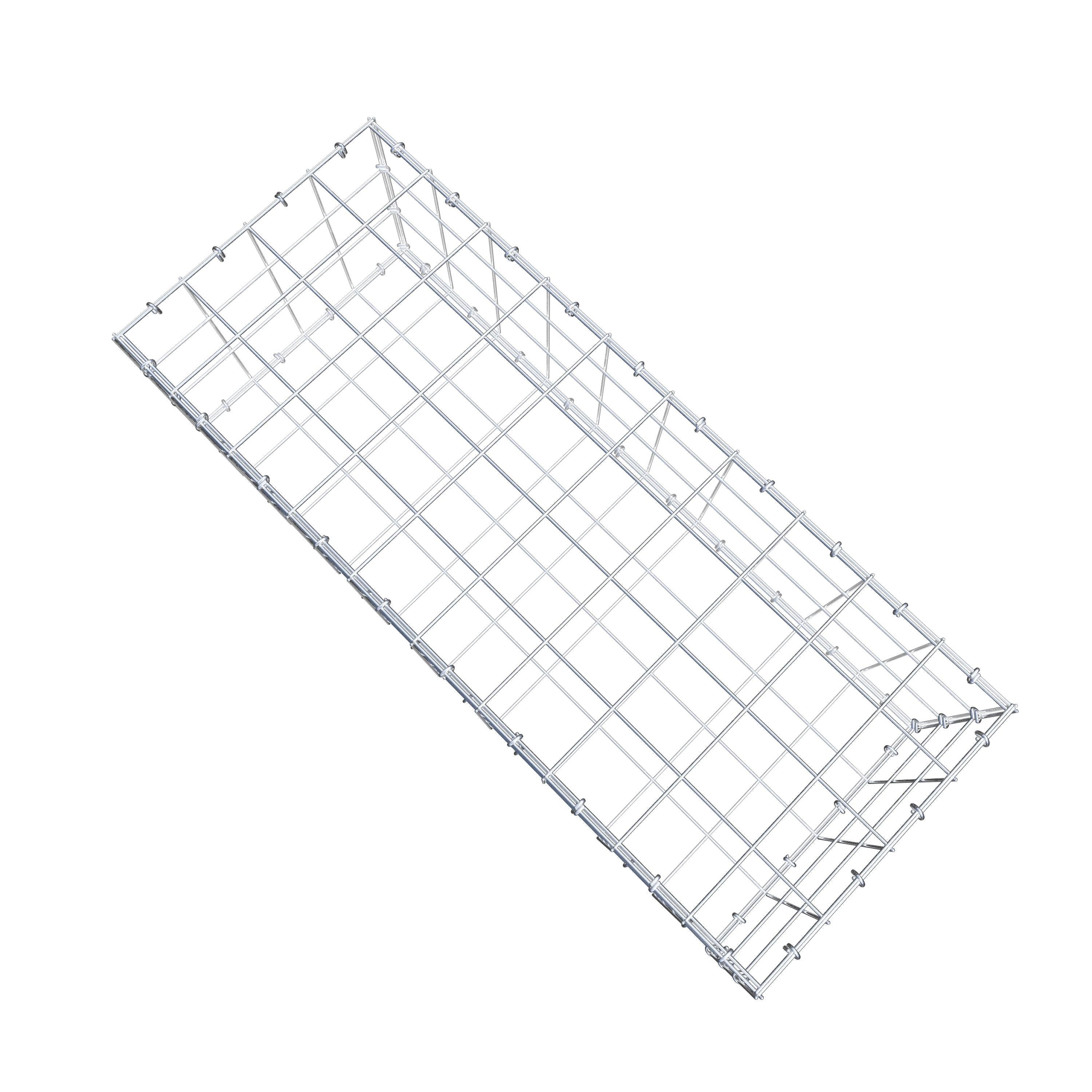 Gabion 100 cm x 30 cm x 40 cm (L x H x P), mailles 10 cm x 10 cm, anneau en C