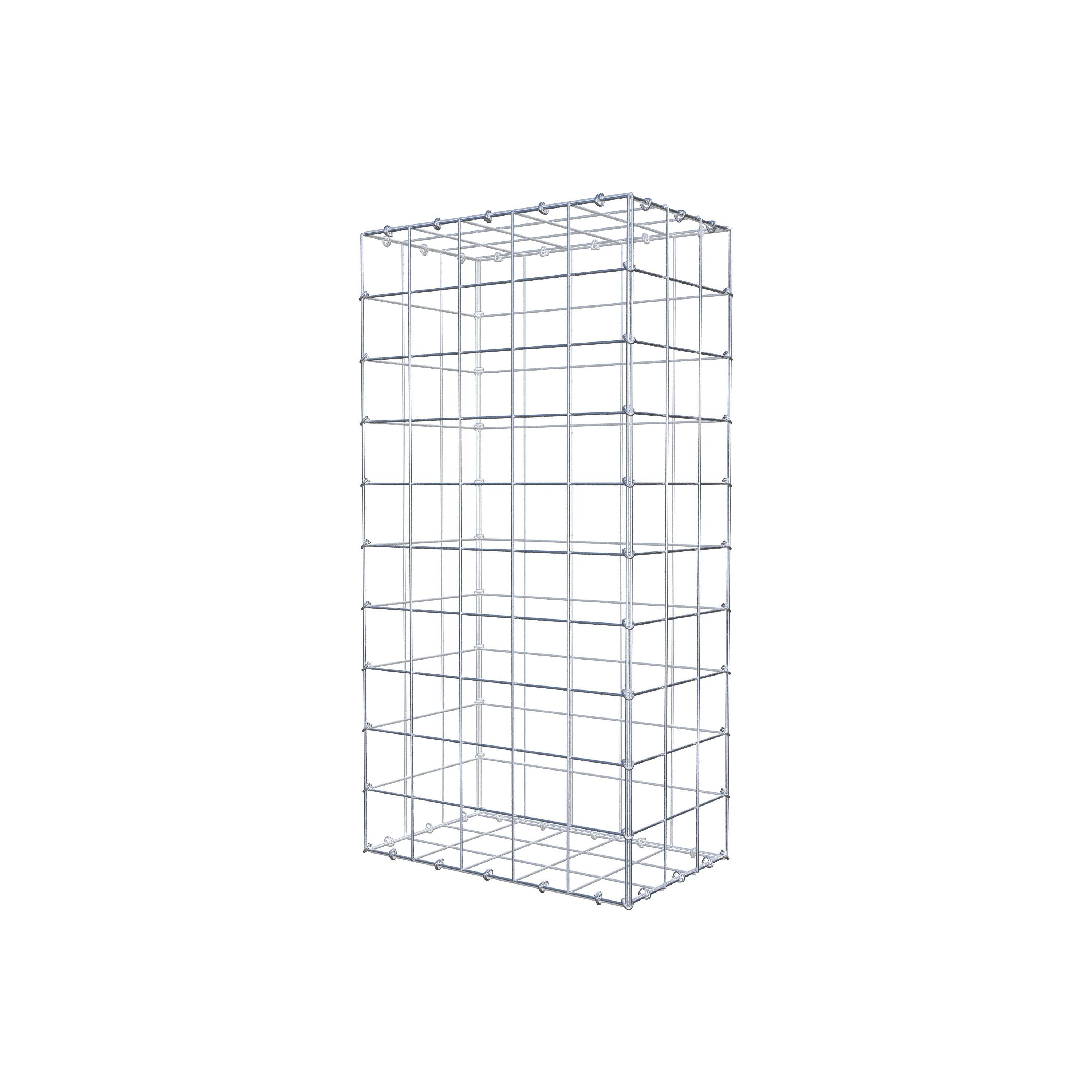Gabion 100 cm x 30 cm x 50 cm (L x H x D), maskstorlek 10 cm x 10 cm, C-ring