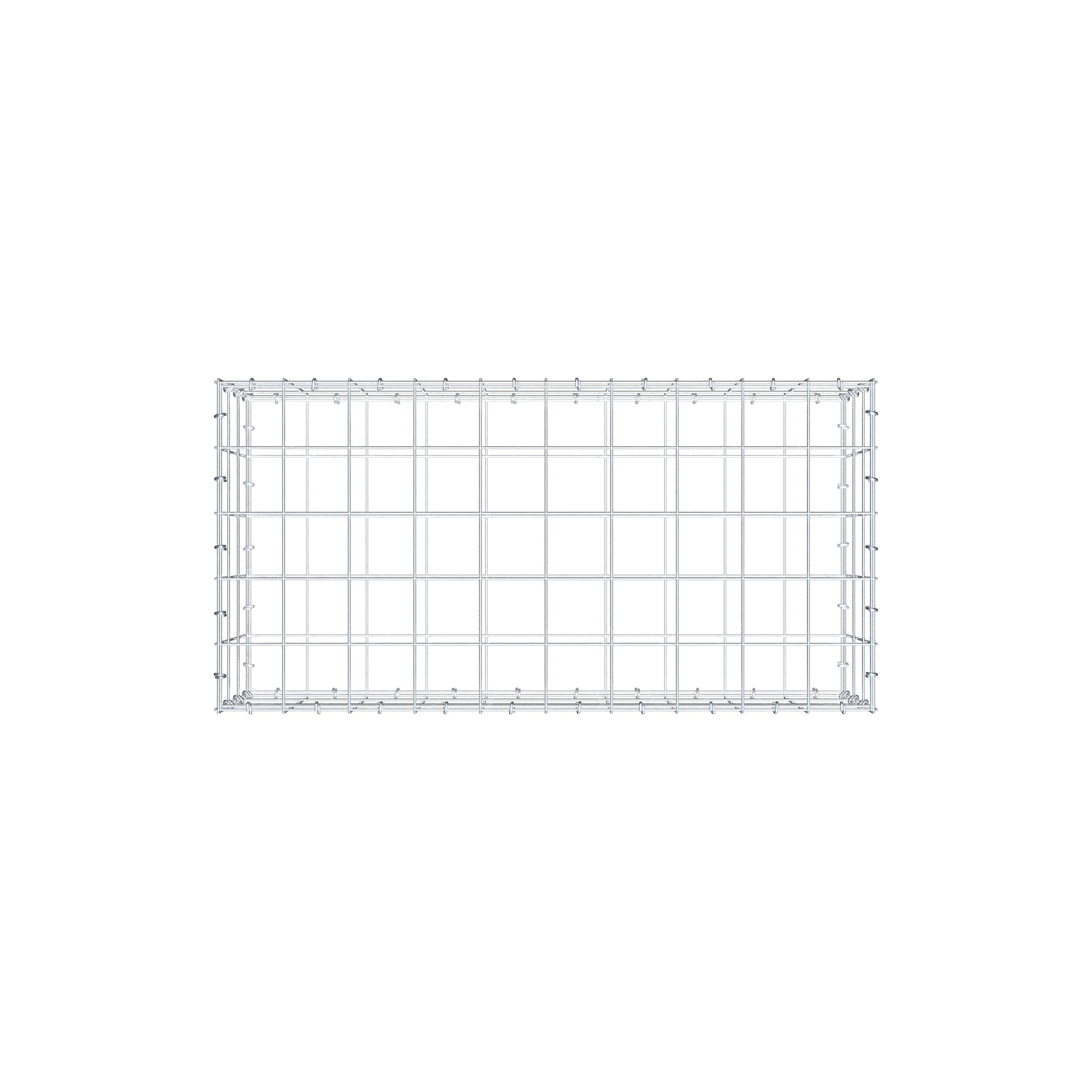 Gabion 100 cm x 30 cm x 50 cm (L x H x D), mesh size 10 cm x 10 cm, C-ring