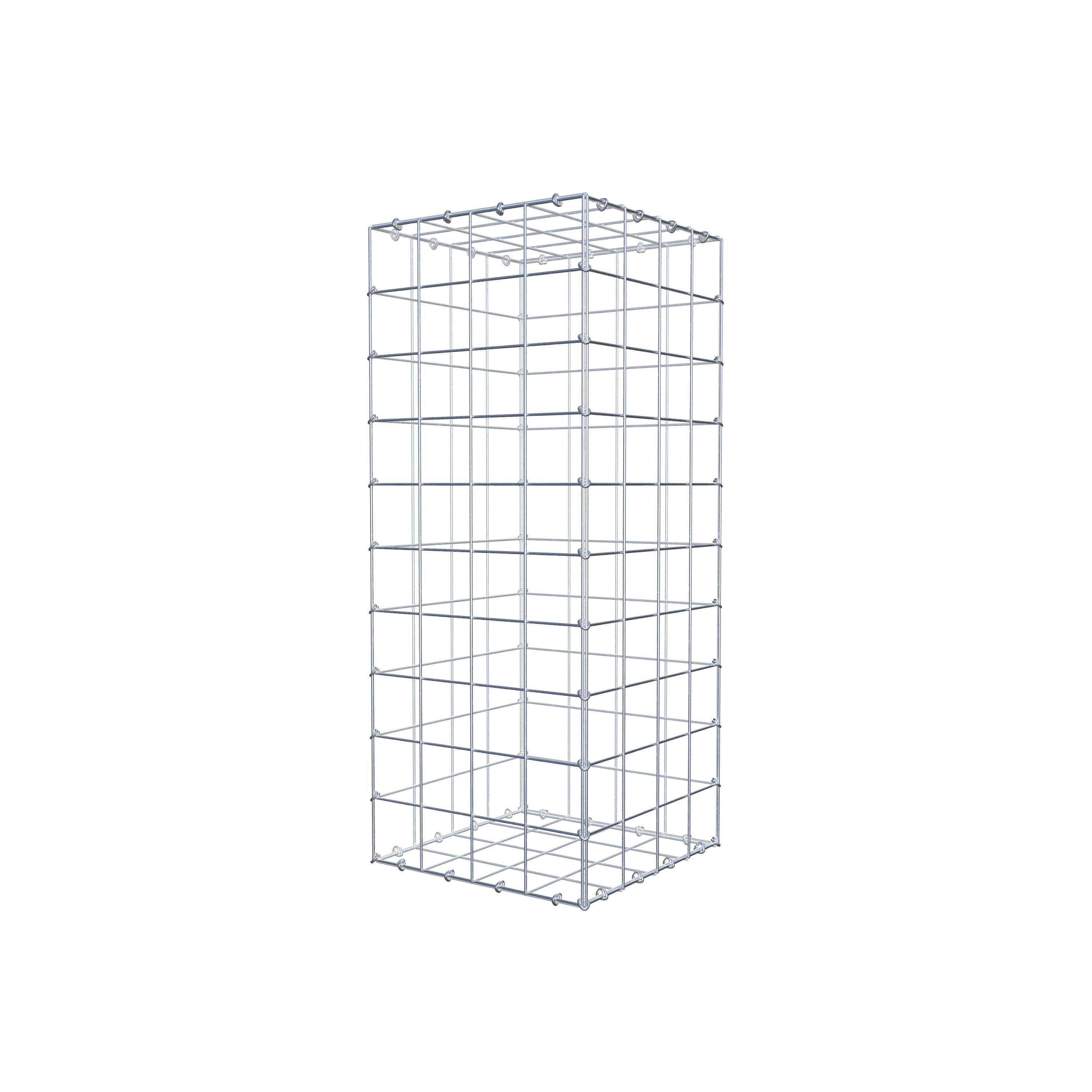 Gabbione 100 cm x 40 cm x 40 cm (L x H x P), maglia 10 cm x 10 cm, anello a C