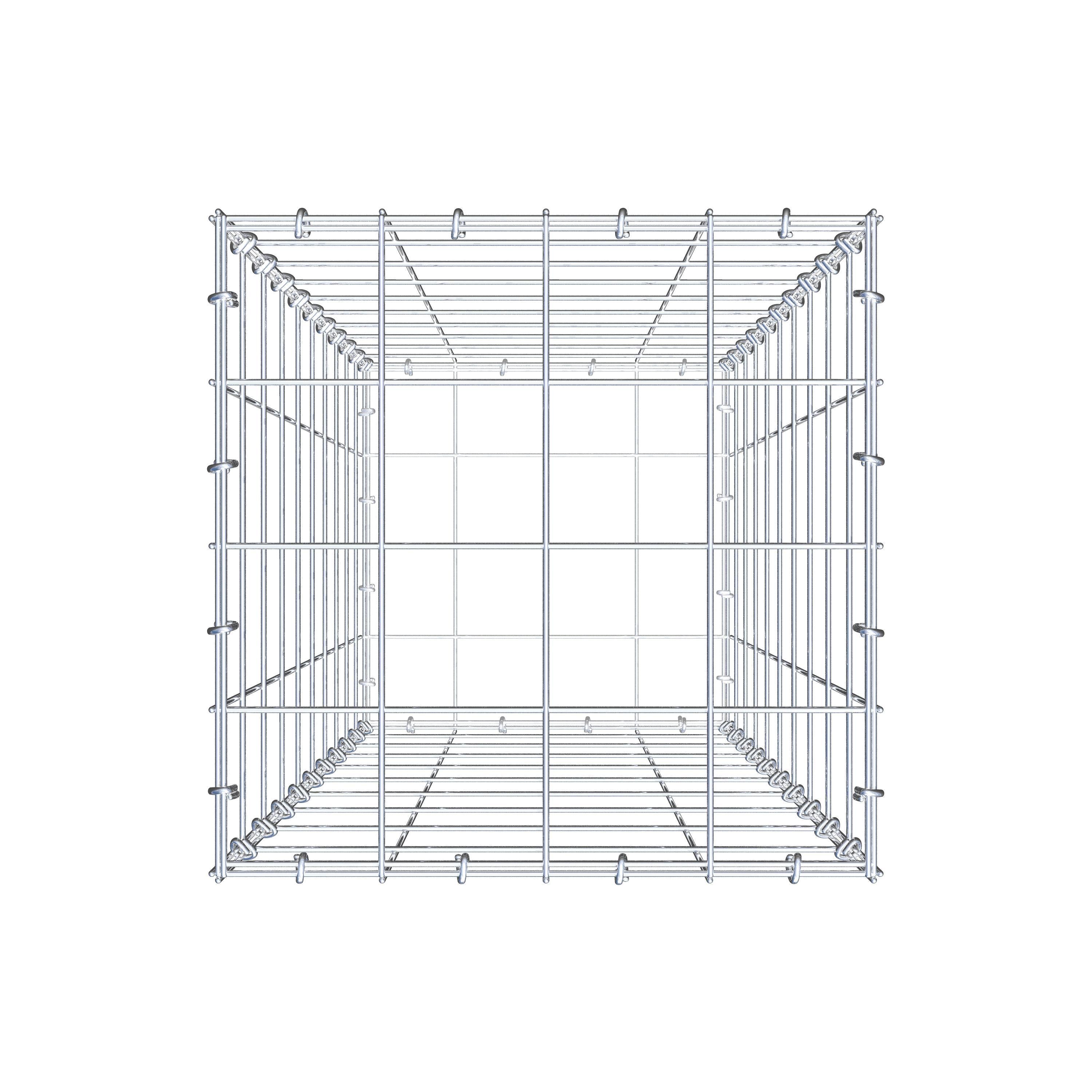 Gabbione 100 cm x 40 cm x 40 cm (L x H x P), maglia 10 cm x 10 cm, anello a C