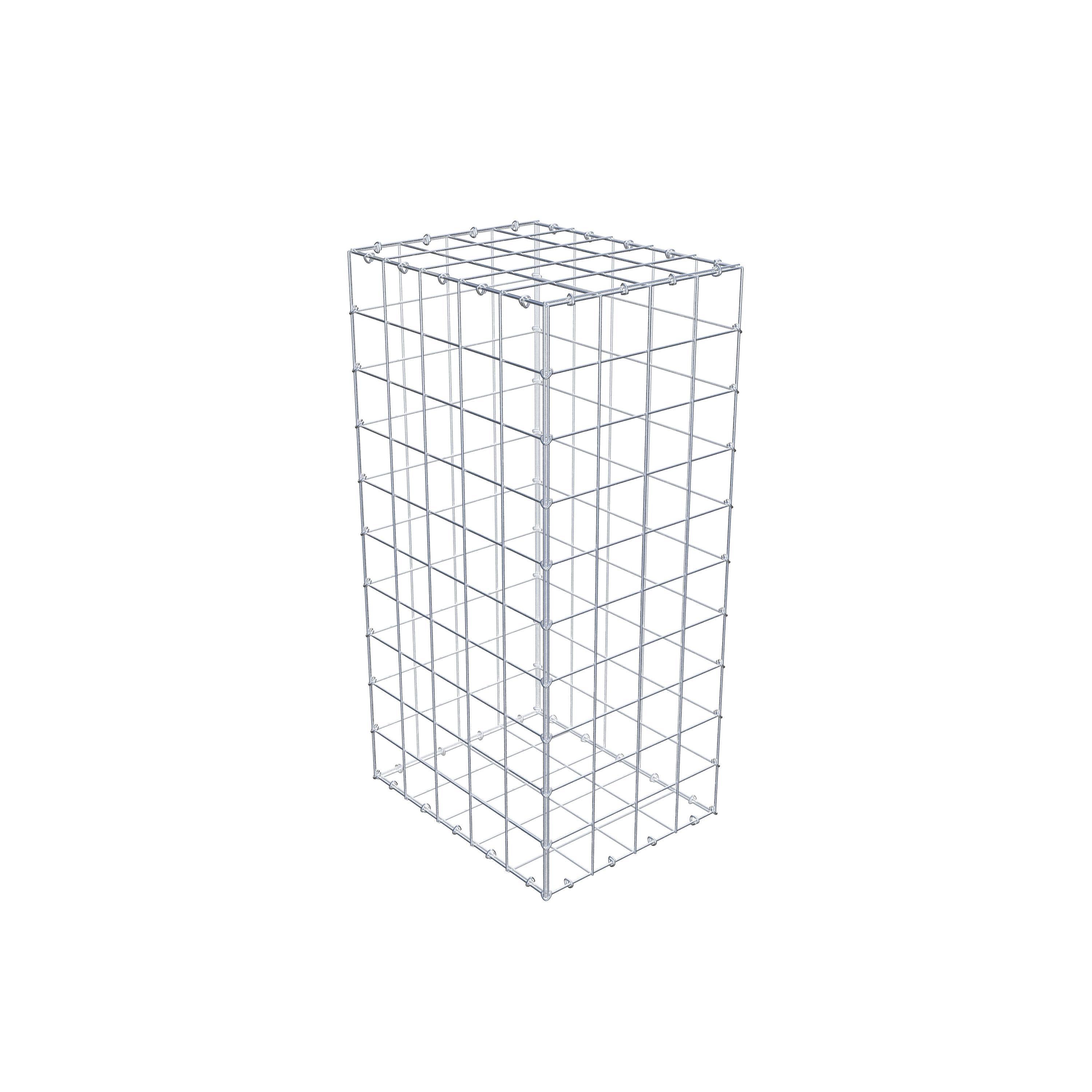 Gabbione 100 cm x 50 cm x 40 cm (L x H x P), maglia 10 cm x 10 cm, anello a C