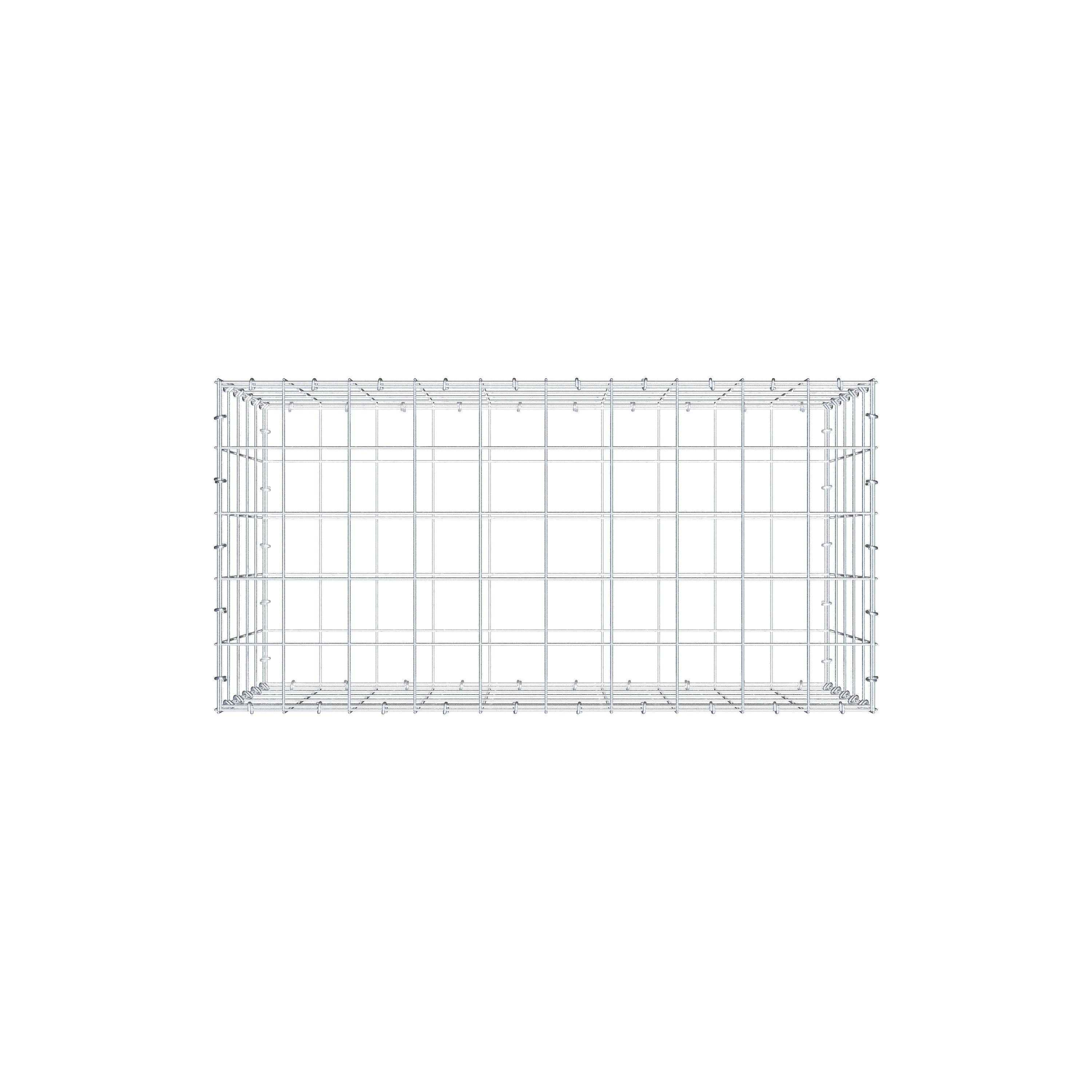 Gabbione 100 cm x 50 cm x 50 cm (L x H x P), maglia 10 cm x 10 cm, anello a C