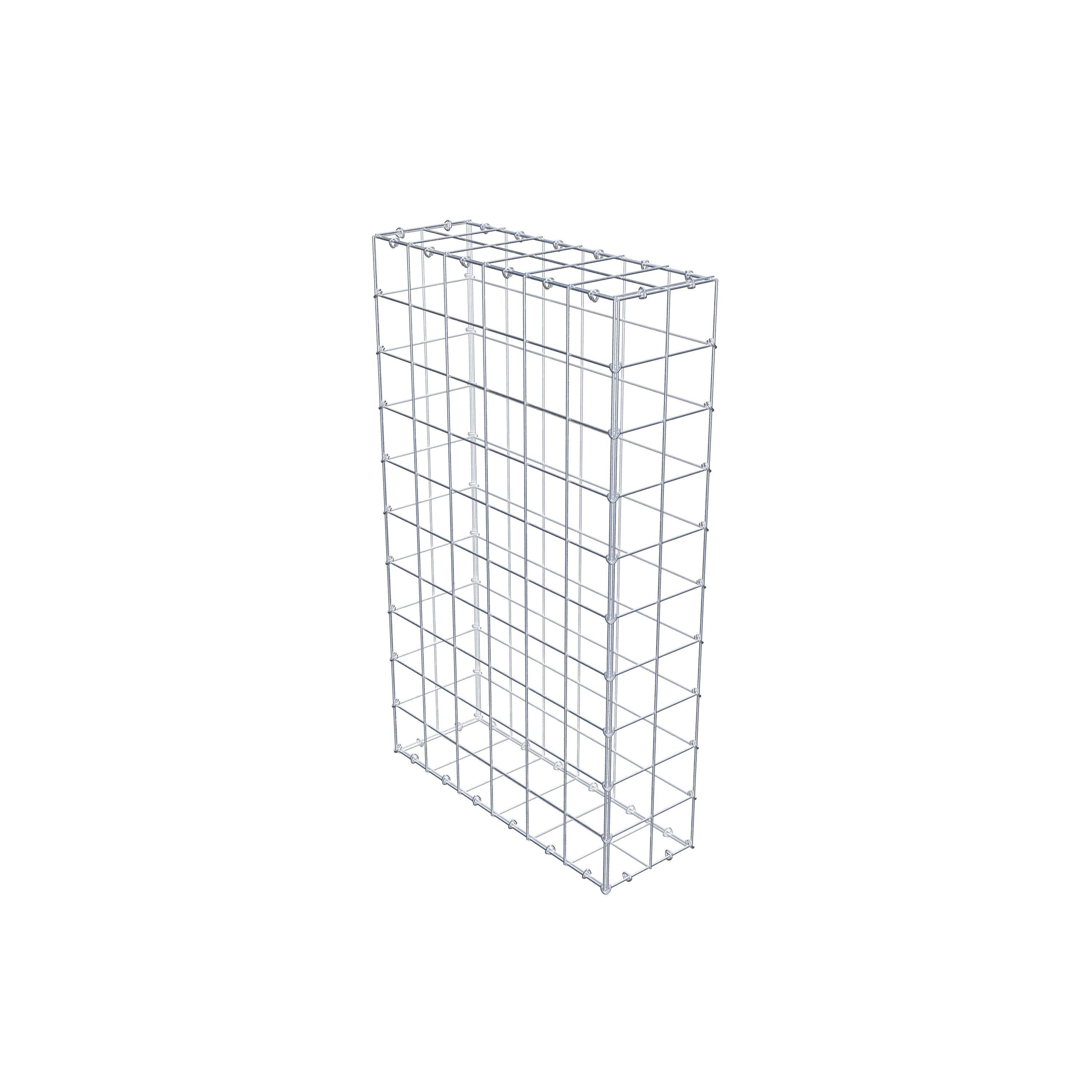 Gabion 100 cm x 60 cm x 20 cm (L x H x D), maskstorlek 10 cm x 10 cm, C-ring