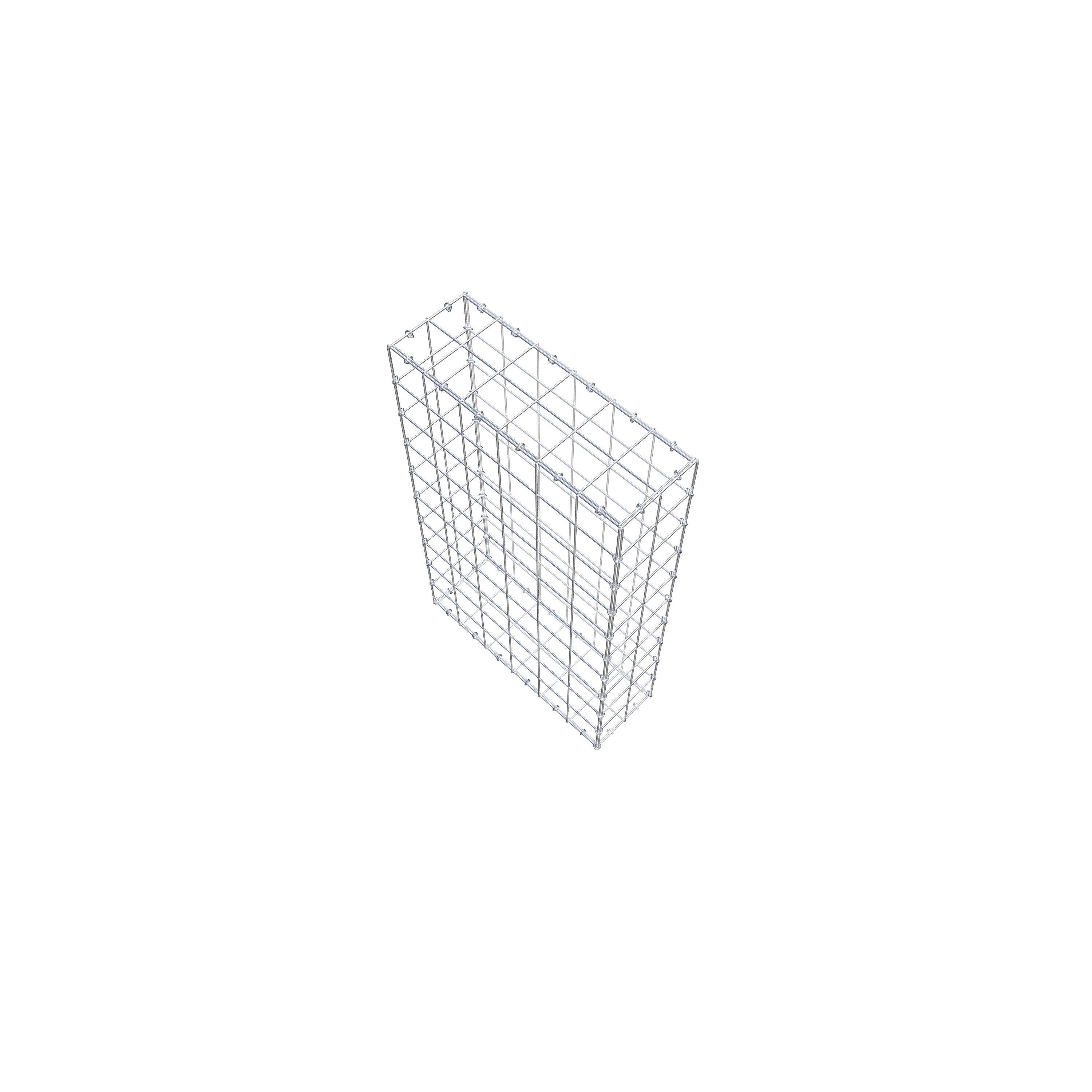 Gabion 100 cm x 60 cm x 20 cm (L x H x D), maskstorlek 10 cm x 10 cm, C-ring