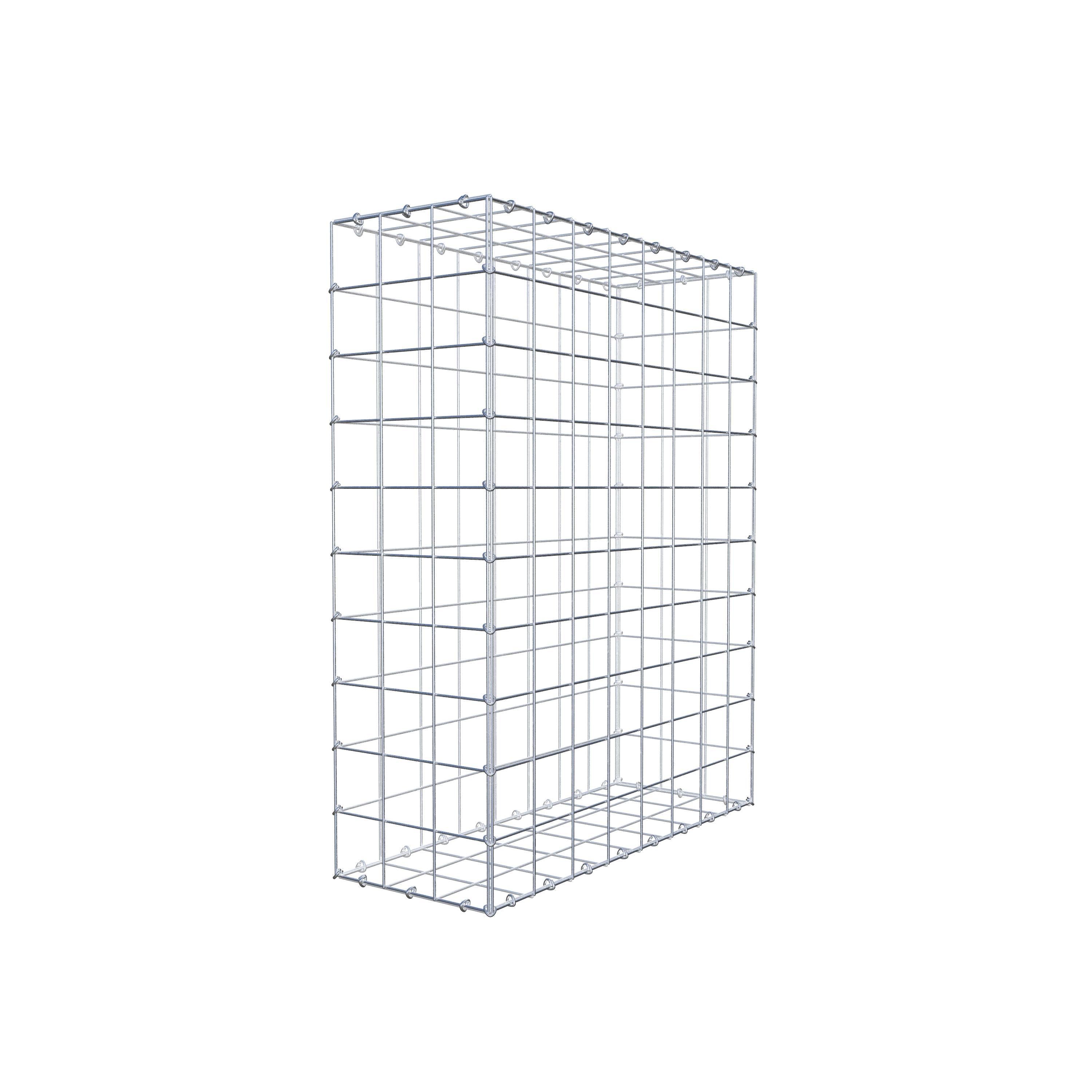 Gabião 100 cm x 80 cm x 30 cm (C x A x P), malhagem 10 cm x 10 cm, anel C