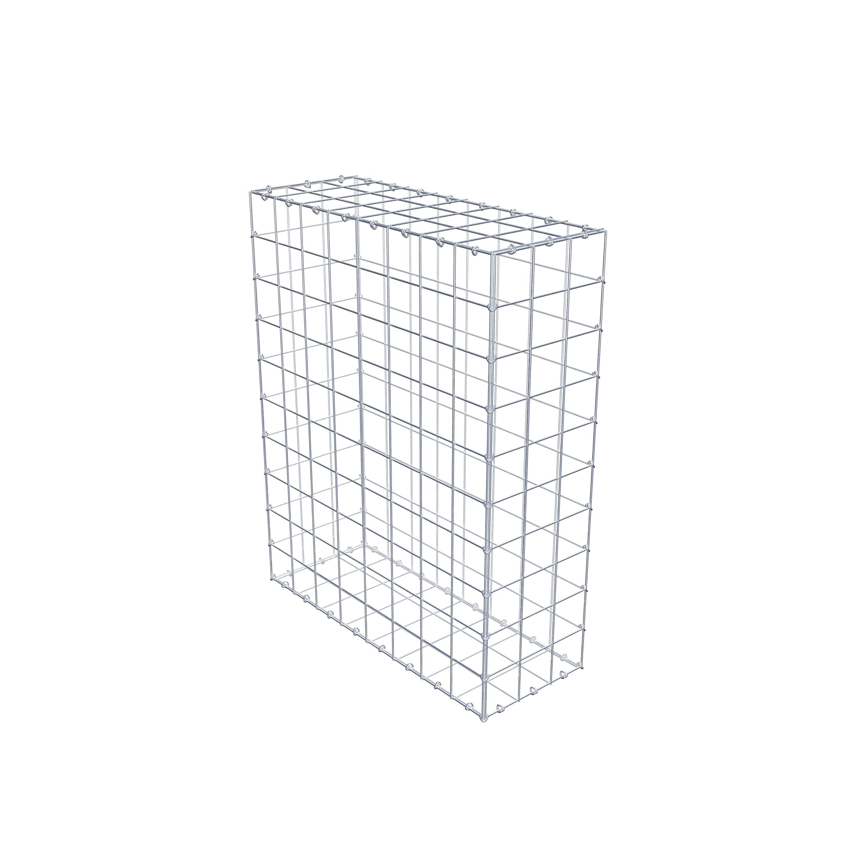 Gabião 100 cm x 80 cm x 30 cm (C x A x P), malhagem 10 cm x 10 cm, anel C