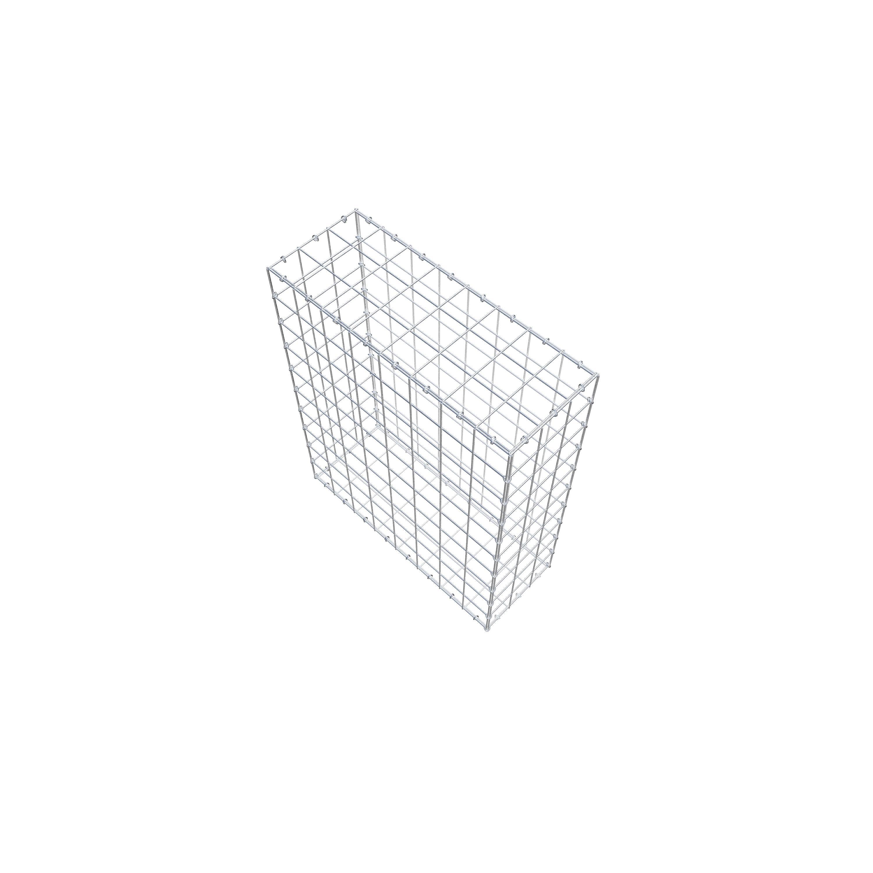 Gabião 100 cm x 80 cm x 30 cm (C x A x P), malhagem 10 cm x 10 cm, anel C
