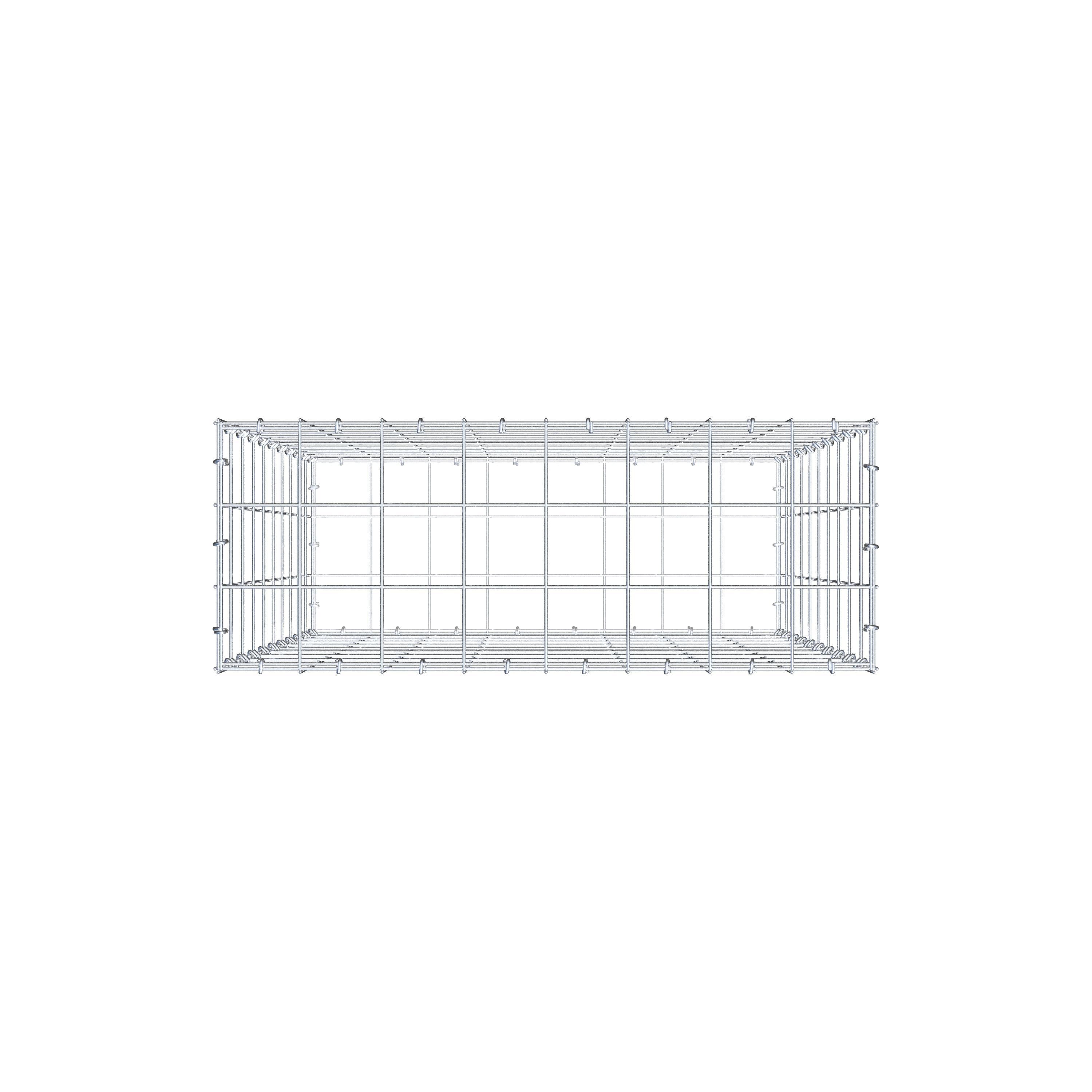 Gabião 100 cm x 80 cm x 30 cm (C x A x P), malhagem 10 cm x 10 cm, anel C