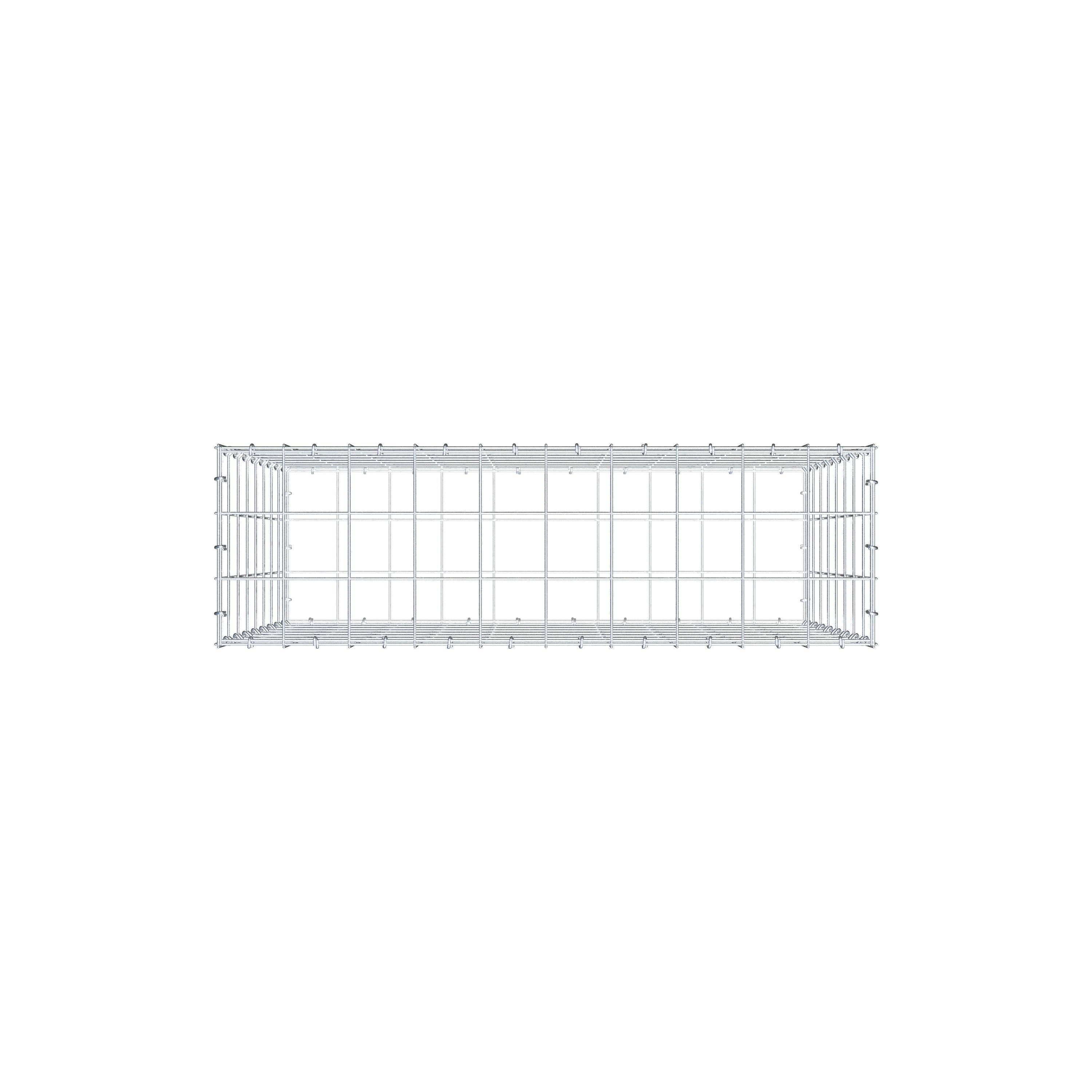Gabião 100 cm x 80 cm x 30 cm (C x A x P), malhagem 10 cm x 10 cm, anel C
