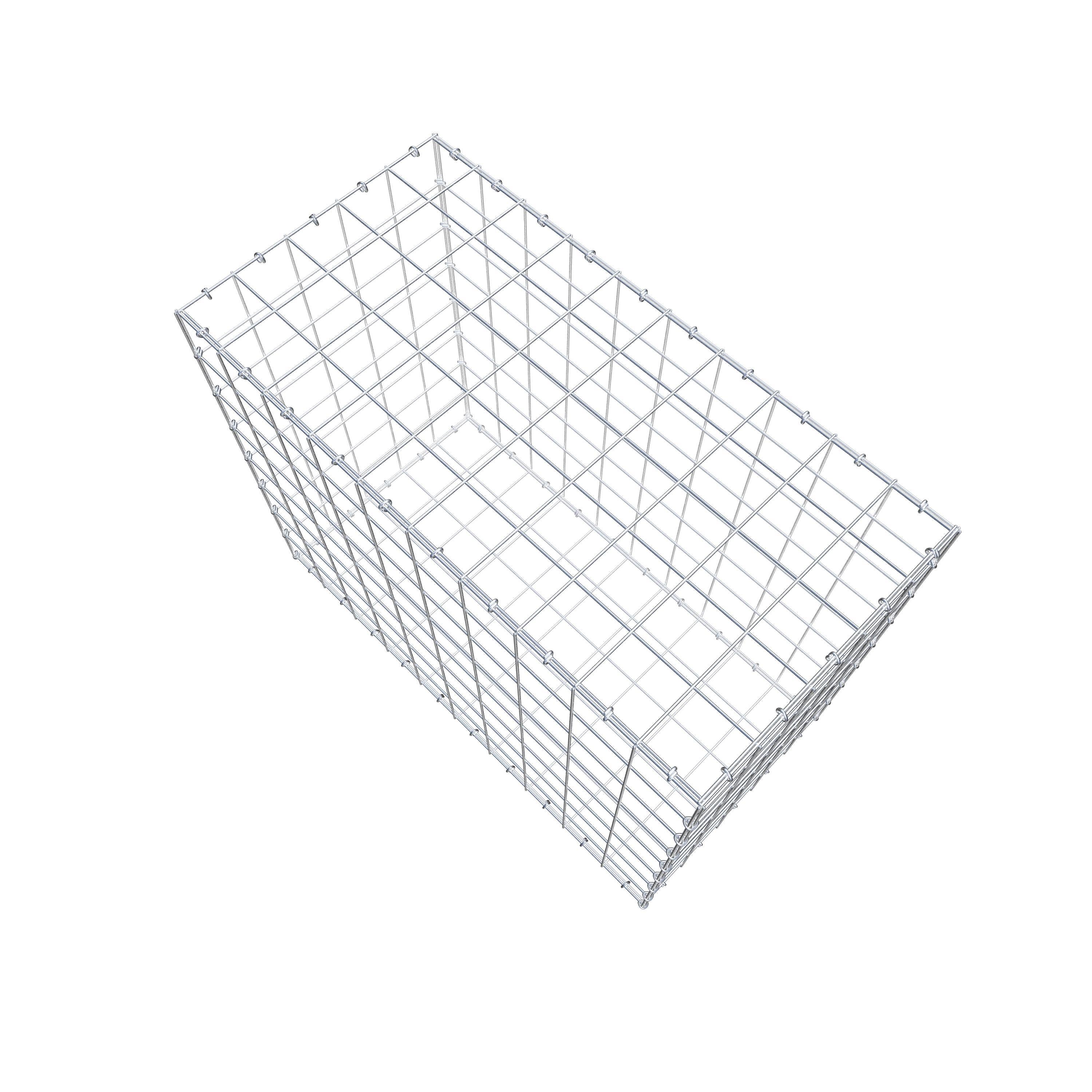 Gabião 100 cm x 80 cm x 50 cm (C x A x P), malhagem 10 cm x 10 cm, anel C