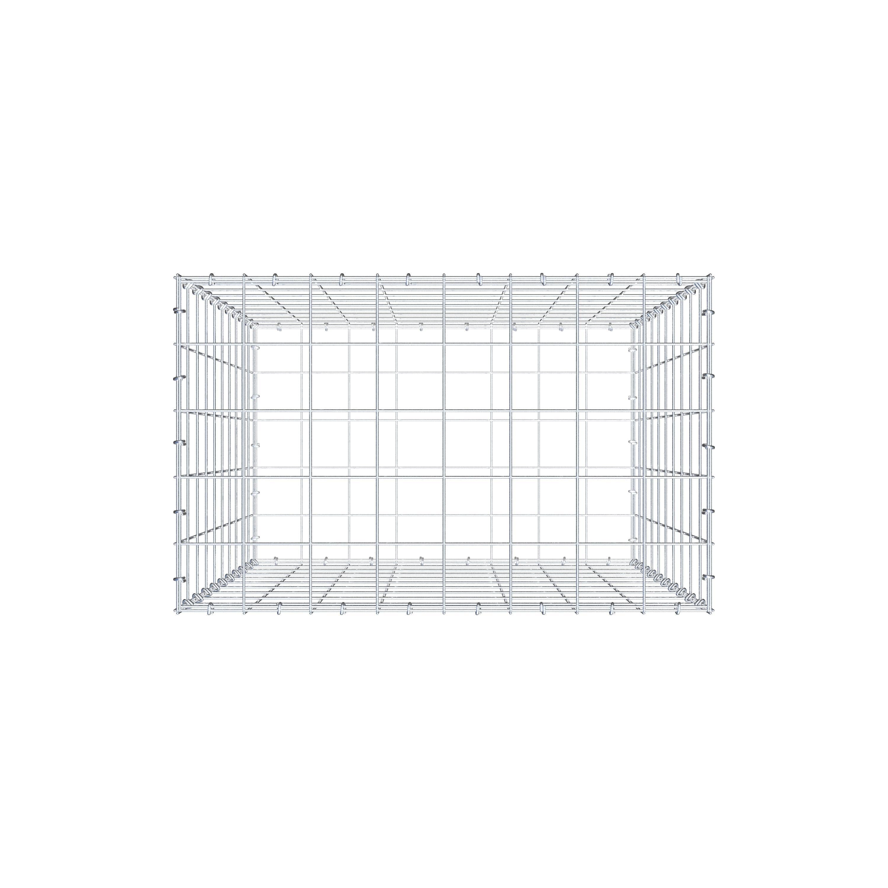 Gabião 100 cm x 80 cm x 50 cm (C x A x P), malhagem 10 cm x 10 cm, anel C
