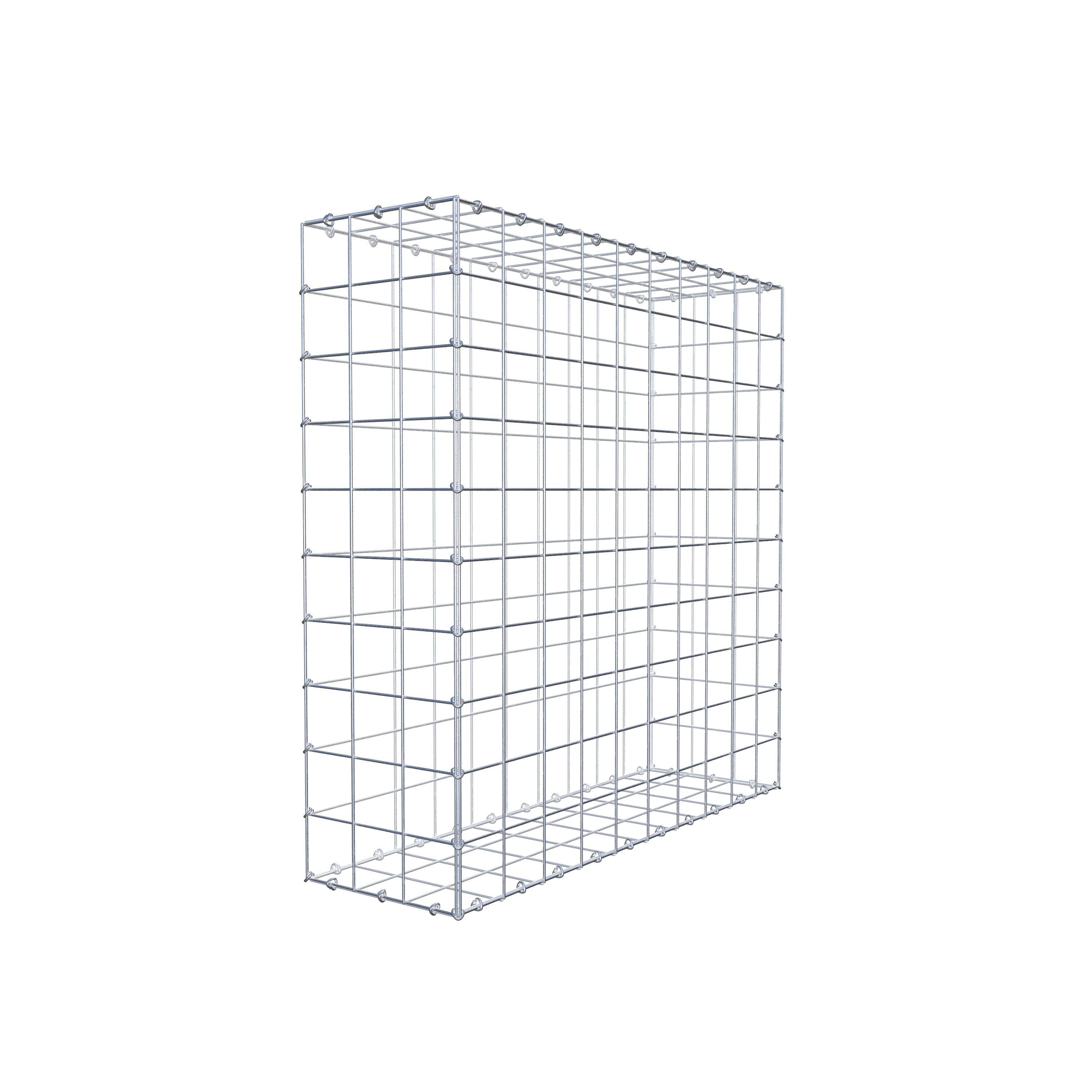 Gabbione 100 cm x 100 cm x 30 cm (L x H x P), maglia 10 cm x 10 cm, anello a C