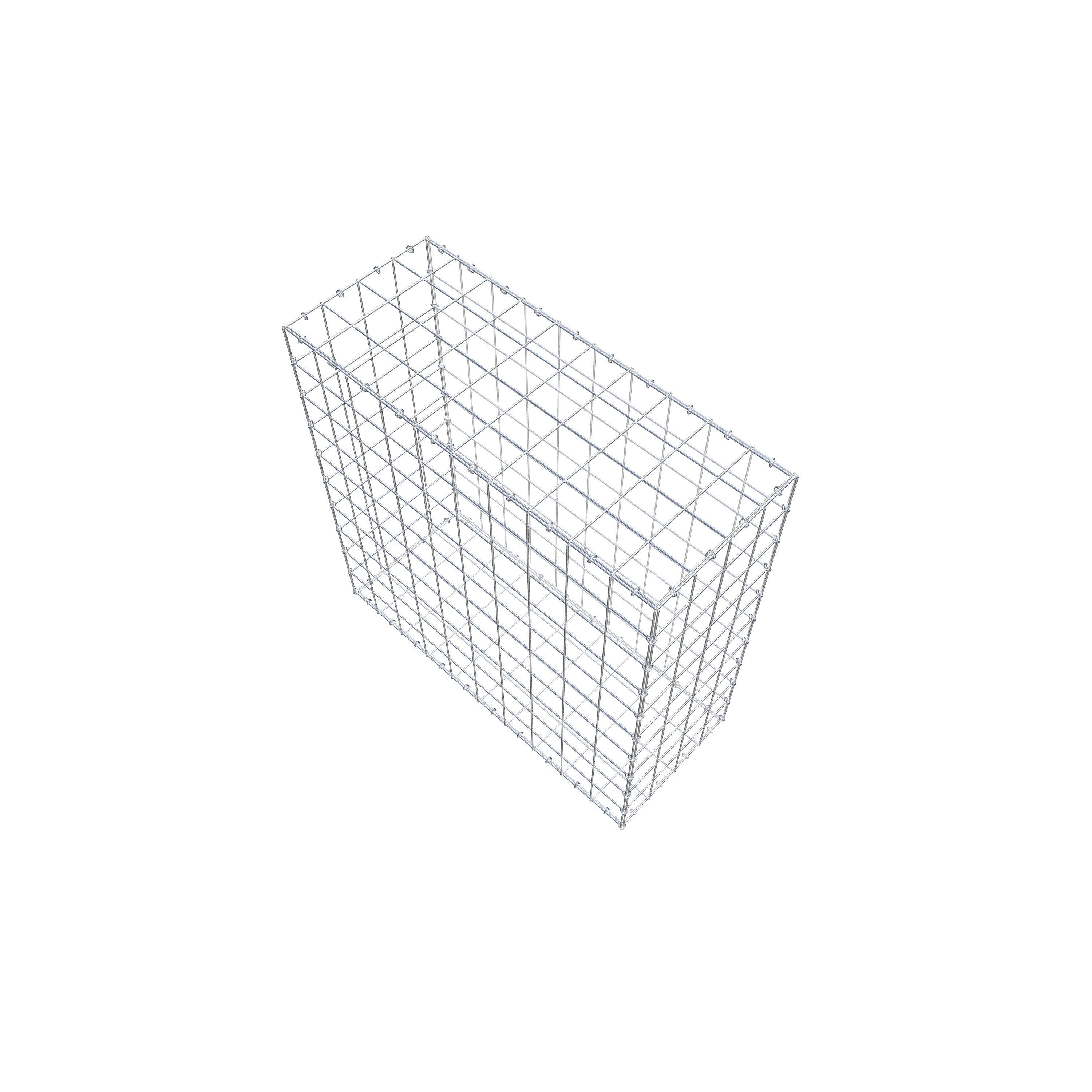 Gabion 100 cm x 100 cm x 40 cm (L x H x D), mesh size 10 cm x 10 cm, C-ring