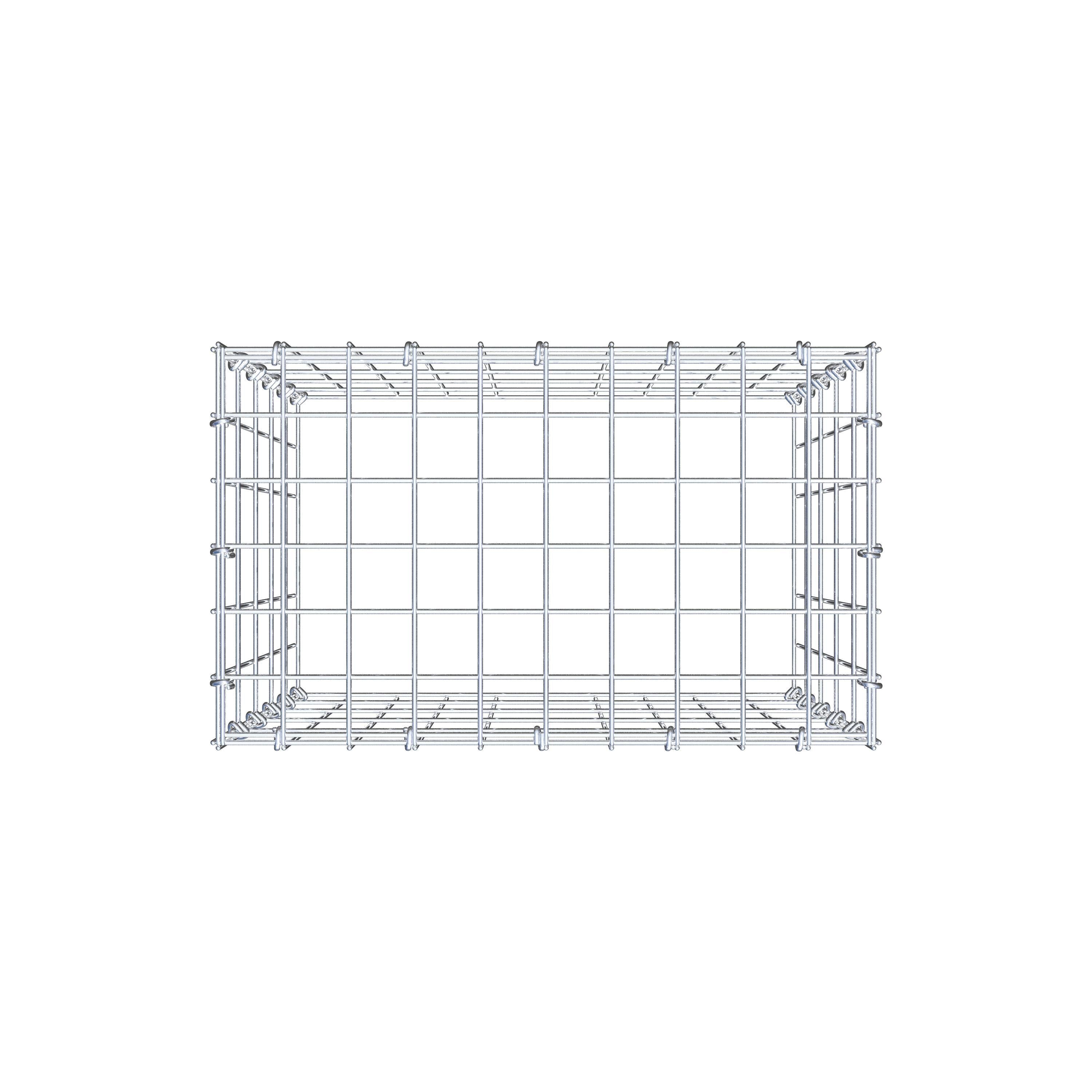 Mounted gabion type 3 50 cm x 50 cm x 30 cm (L x H x D), mesh size 5 cm x 10 cm, C-ring