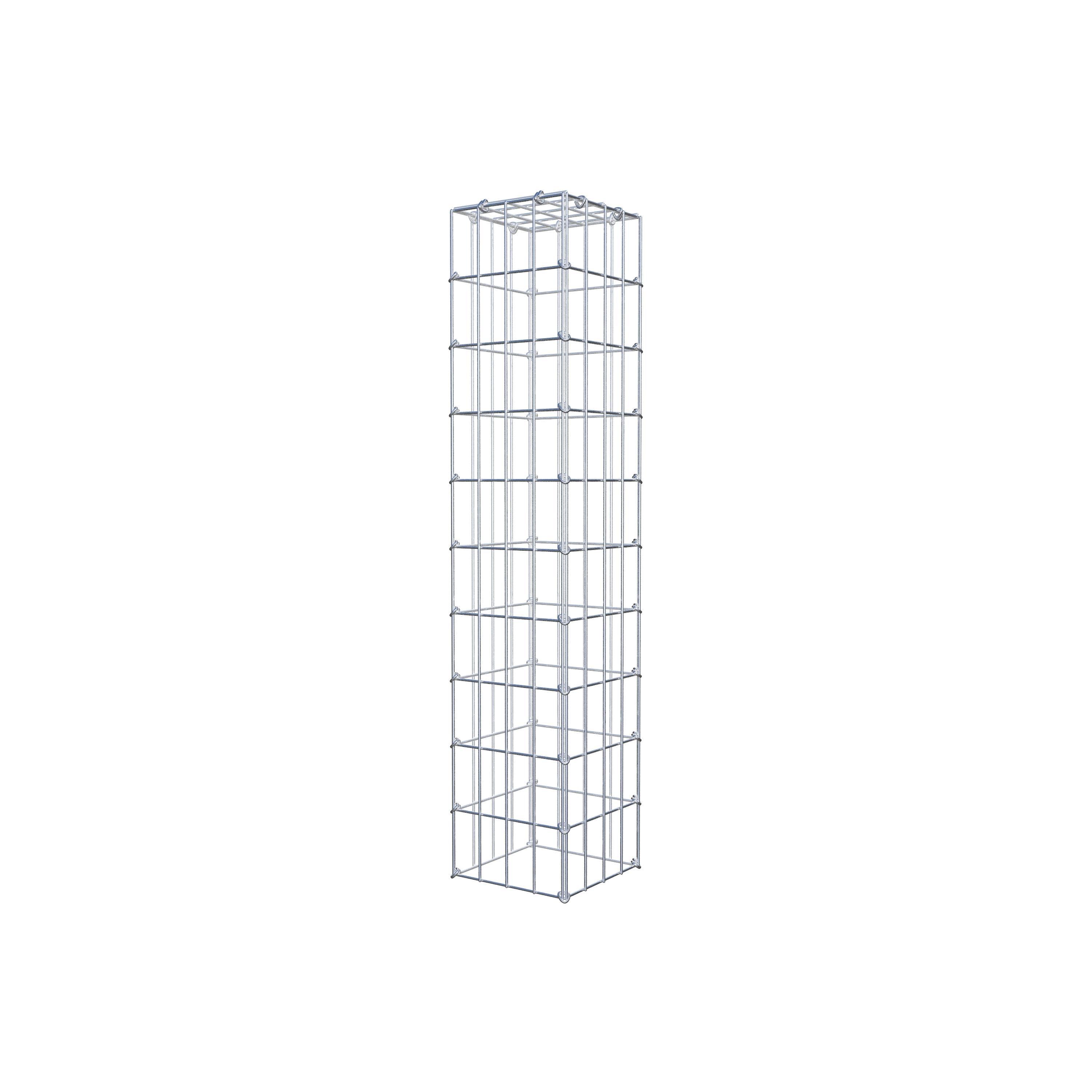 Typ 3 påbyggnadsgabion 100 cm x 20 cm x 20 cm (L x H x D), maskstorlek 5 cm x 10 cm, C-ring