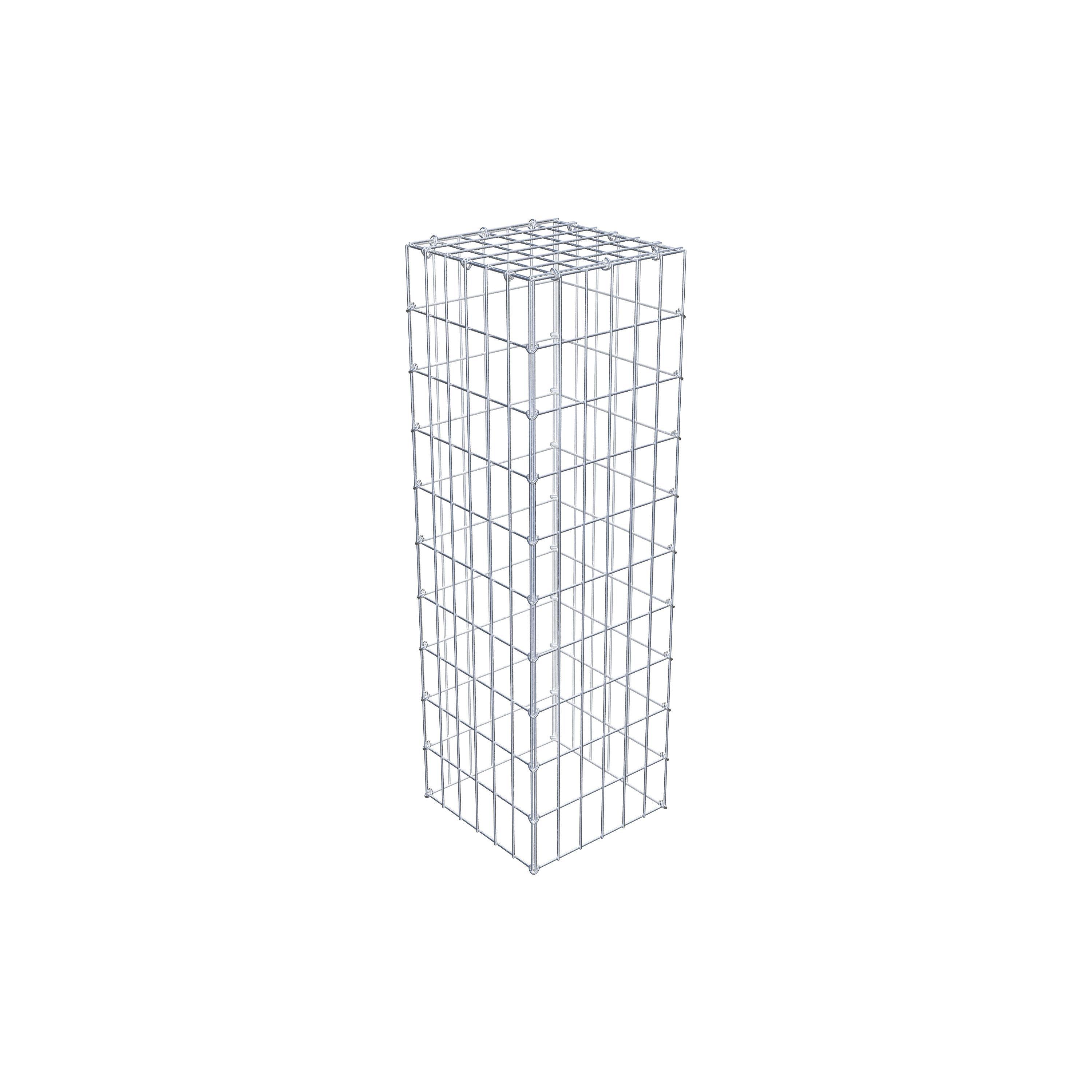Typ 3 påbyggnadsgabion 100 cm x 30 cm x 30 cm (L x H x D), maskstorlek 5 cm x 10 cm, C-ring