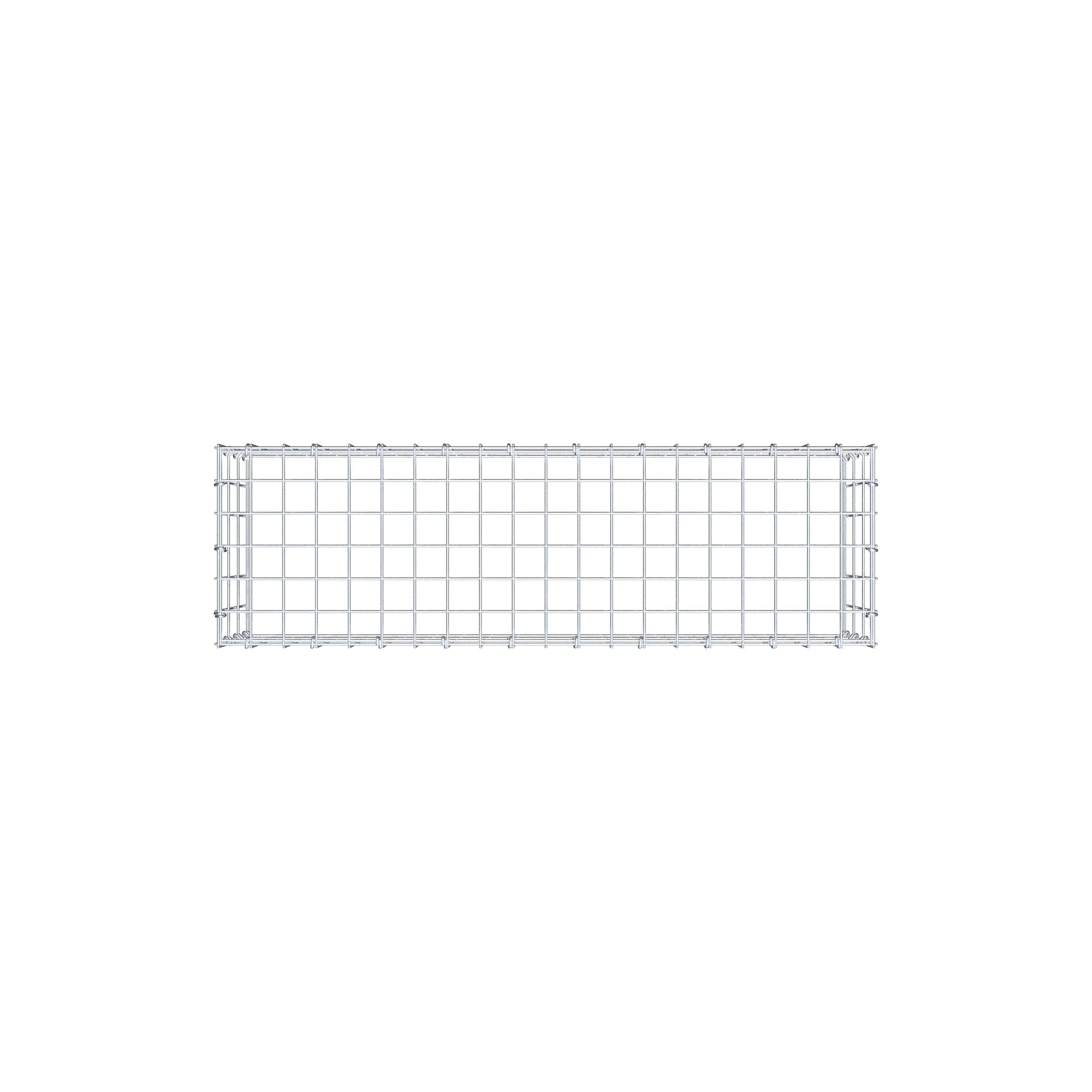 Typ 3 påbyggnadsgabion 100 cm x 30 cm x 30 cm (L x H x D), maskstorlek 5 cm x 10 cm, C-ring