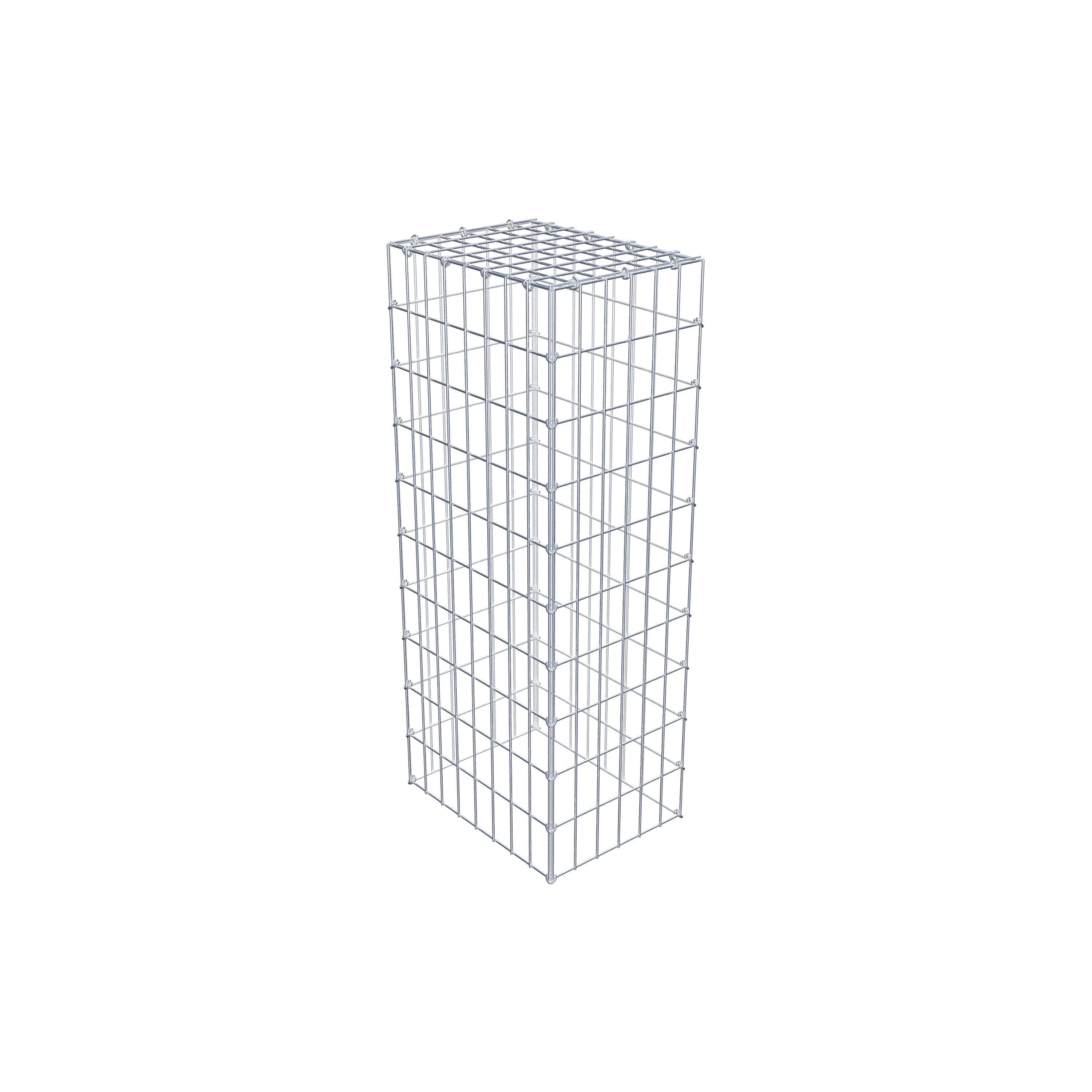 Typ 3 påbyggnadsgabion 100 cm x 40 cm x 30 cm (L x H x D), maskstorlek 5 cm x 10 cm, C-ring