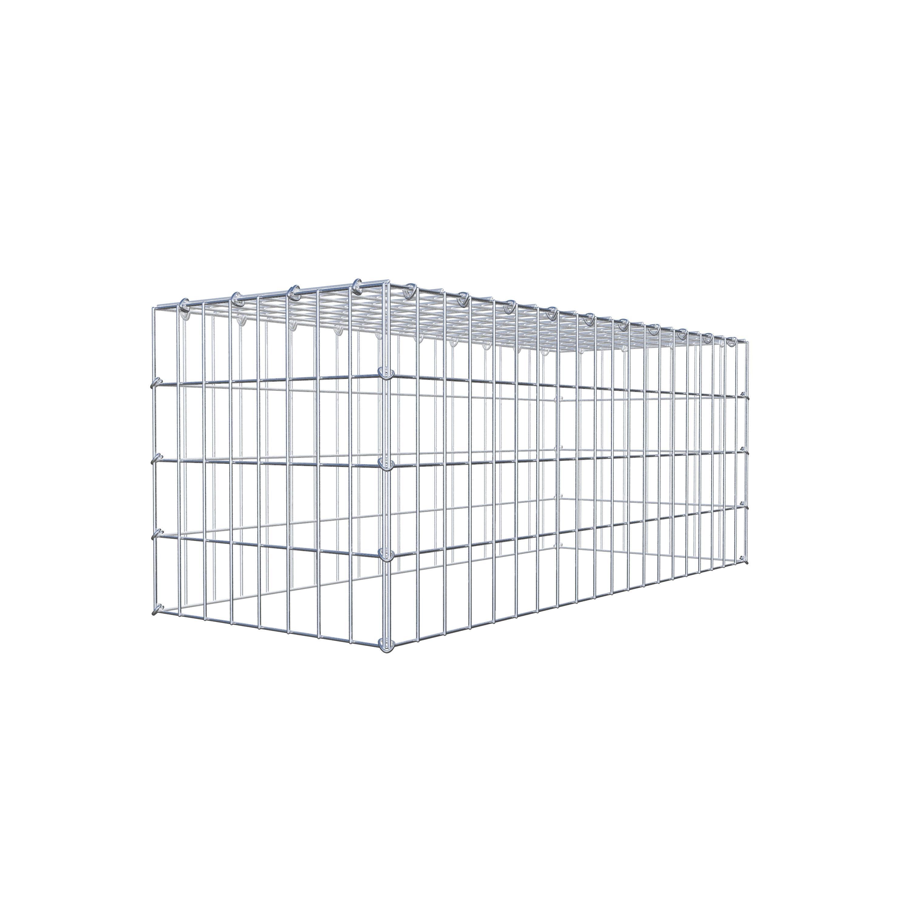 Typ 3 påbyggnadsgabion 100 cm x 40 cm x 40 cm (L x H x D), maskstorlek 5 cm x 10 cm, C-ring