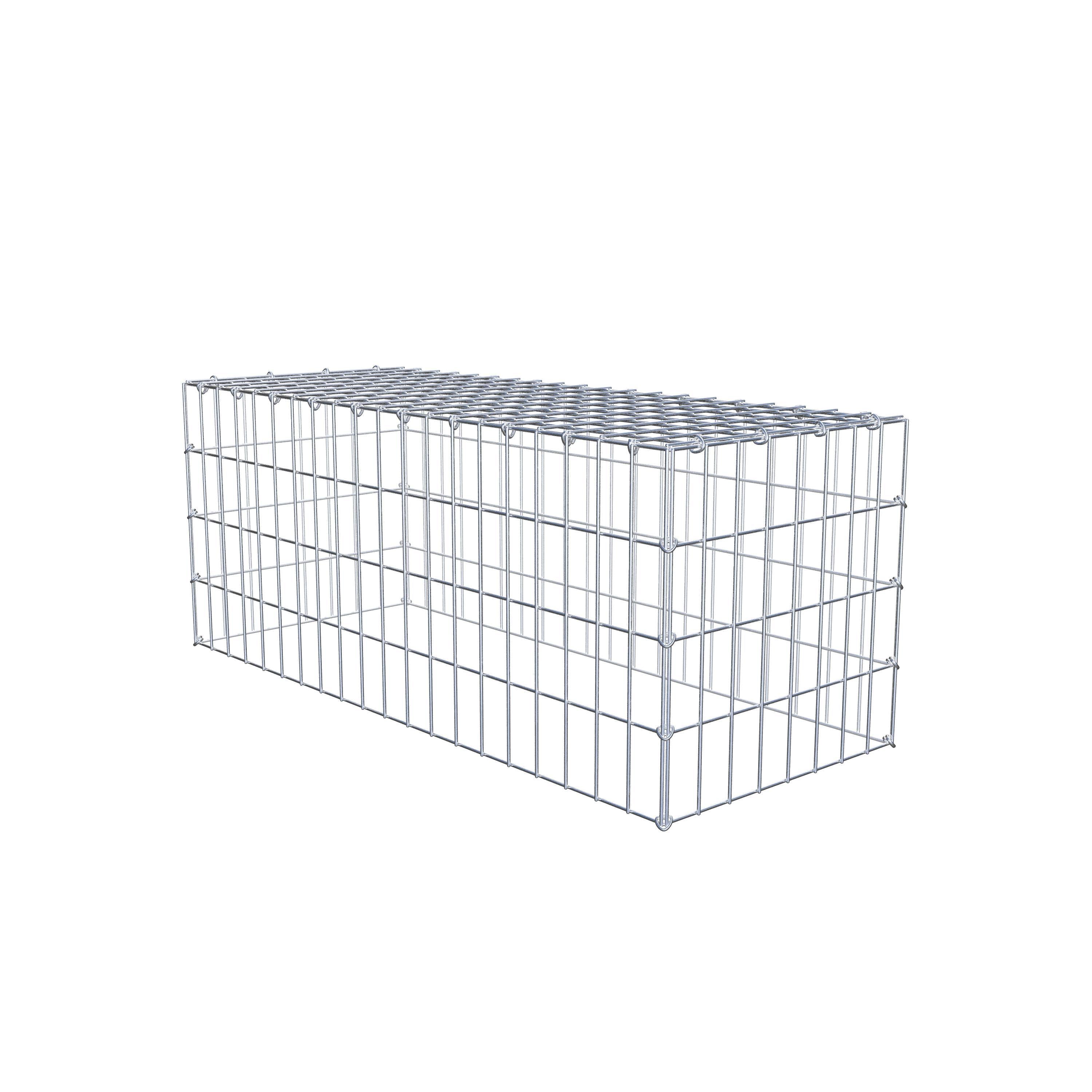 Typ 3 påbyggnadsgabion 100 cm x 40 cm x 40 cm (L x H x D), maskstorlek 5 cm x 10 cm, C-ring