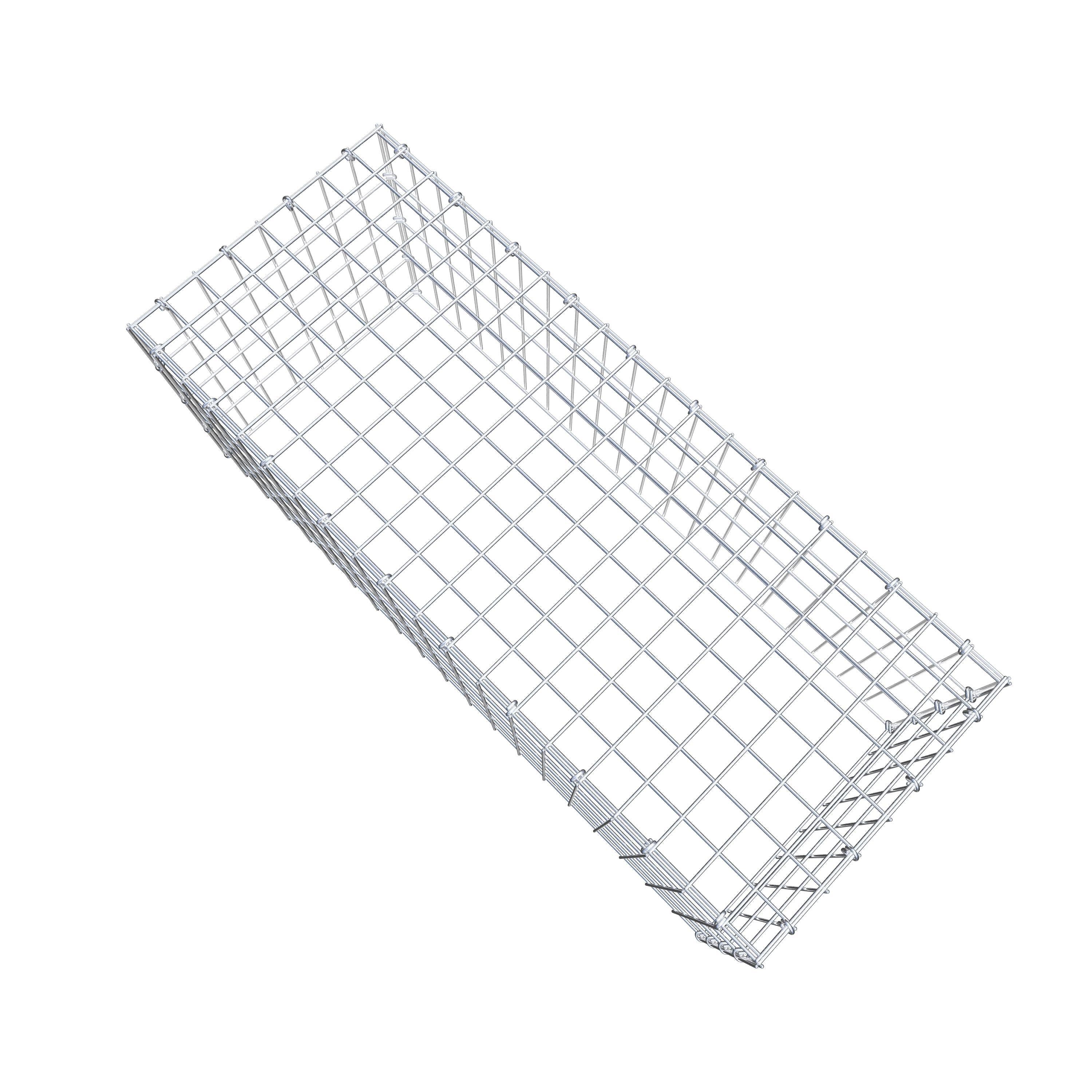 Typ 3 påbyggnadsgabion 100 cm x 40 cm x 40 cm (L x H x D), maskstorlek 5 cm x 10 cm, C-ring